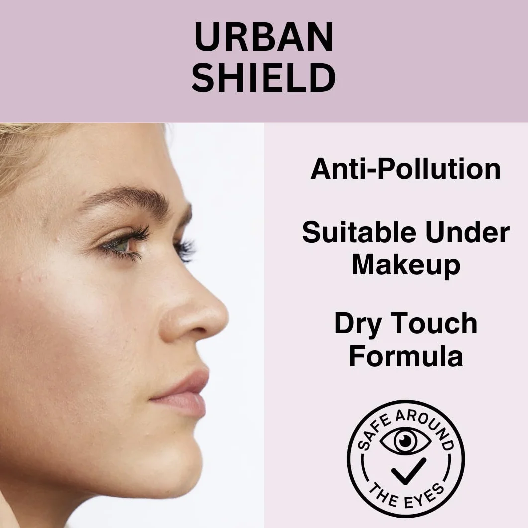 Urban Shield P20 Filtr przeciwsłoneczny SPF 50+, ochrona UVA/UVB, antyoksydant witamina C+E, wodoodporny