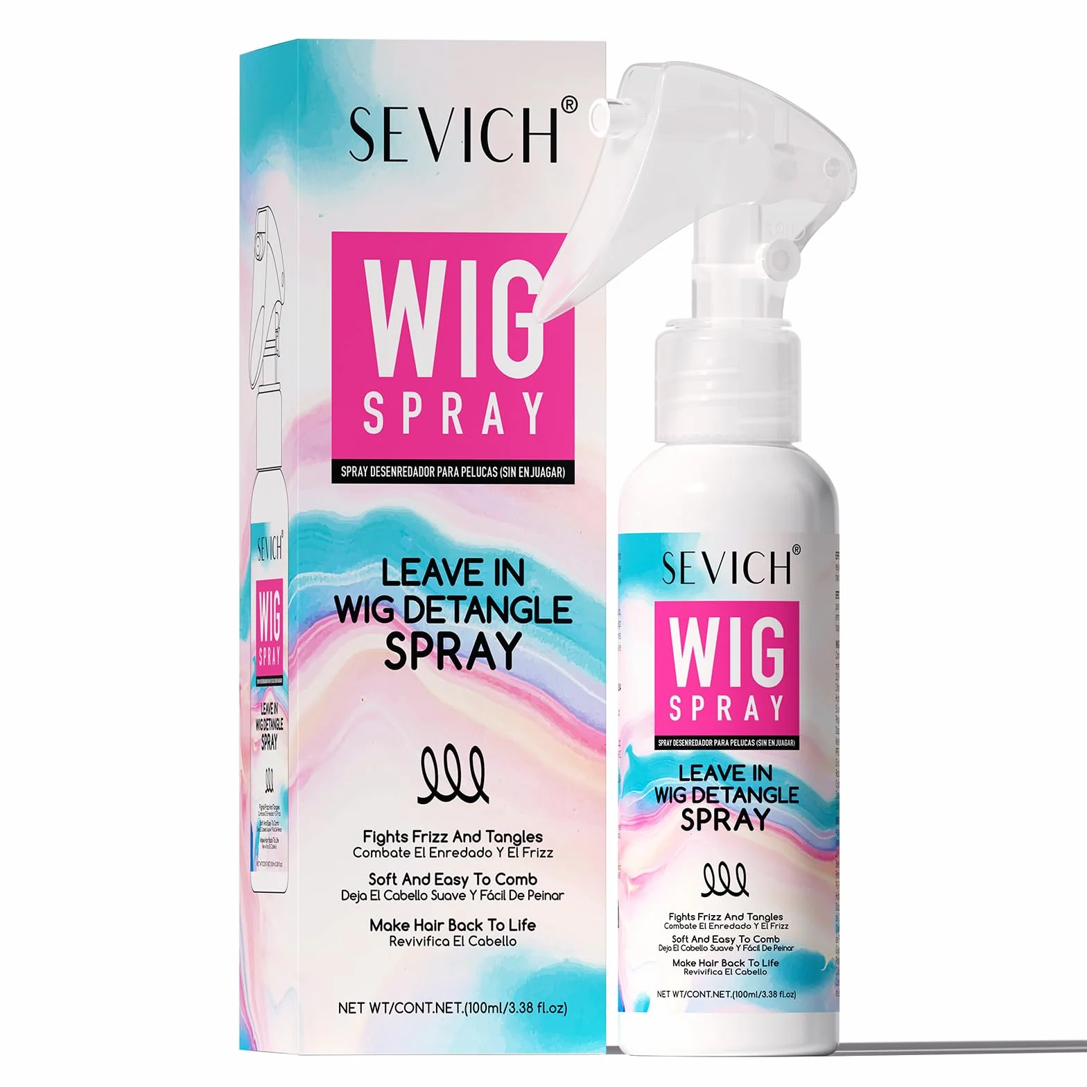 Gowwim Spray do peruk, spray do pielęgnacji peruk – może rozluźniać węzły, zmniejszać splątanie i ułatwiać czesanie, 100 ml
