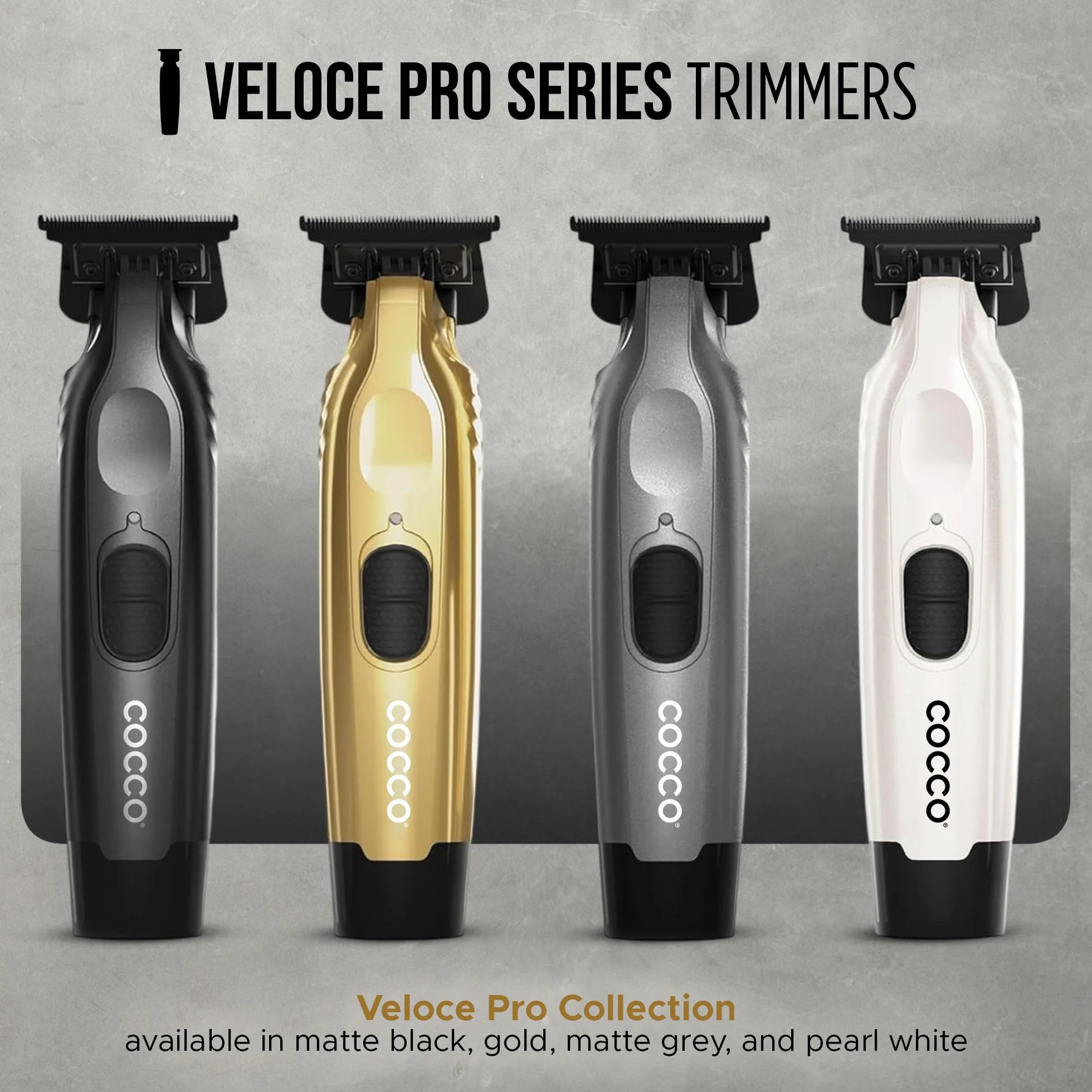 Cocco Veloce Pro Trimmer Collection Precyzyjne trymery bezprzewodowe metalowe DLC Blade