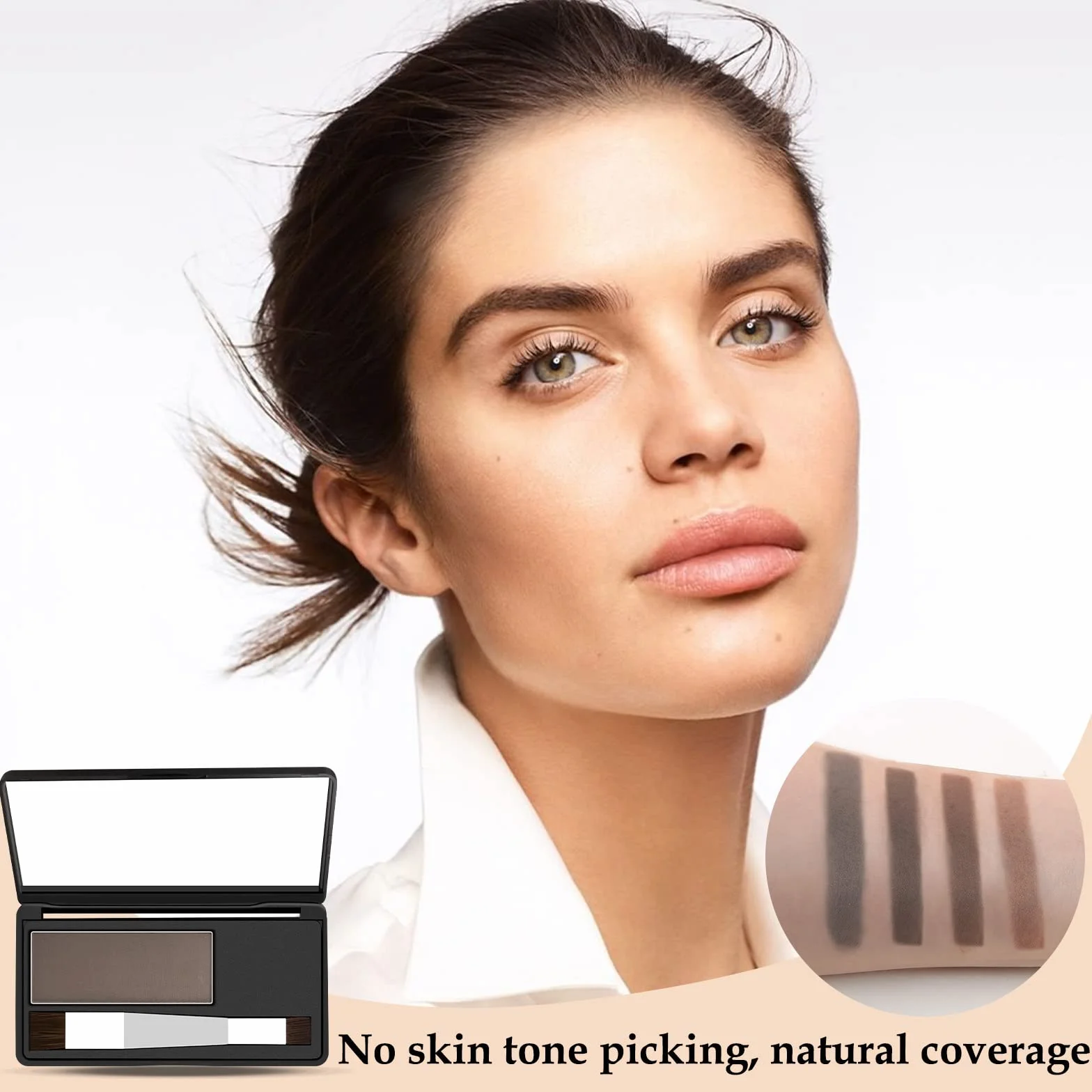 Boobeen Wielofunkcyjny zestaw pudrów do cieniowania linii włosów, puder Root Touch Up, tymczasowa paleta korektorów z pędzelkiem do makijażu, natychmiastowe pokrycie koloru włosów