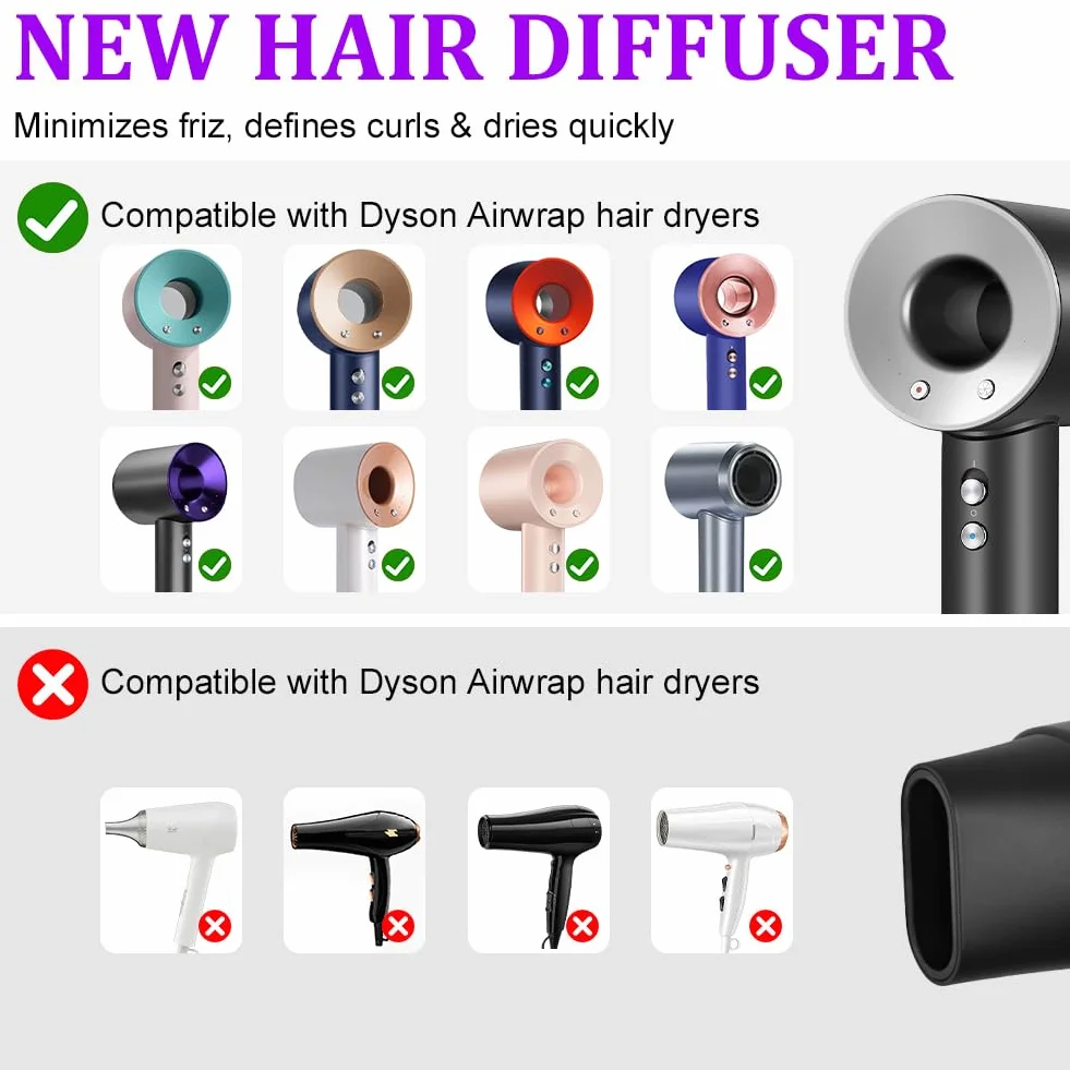 Dyfuzor do Dyson Airwrap Styler HS08 HS05 HS01 czarny