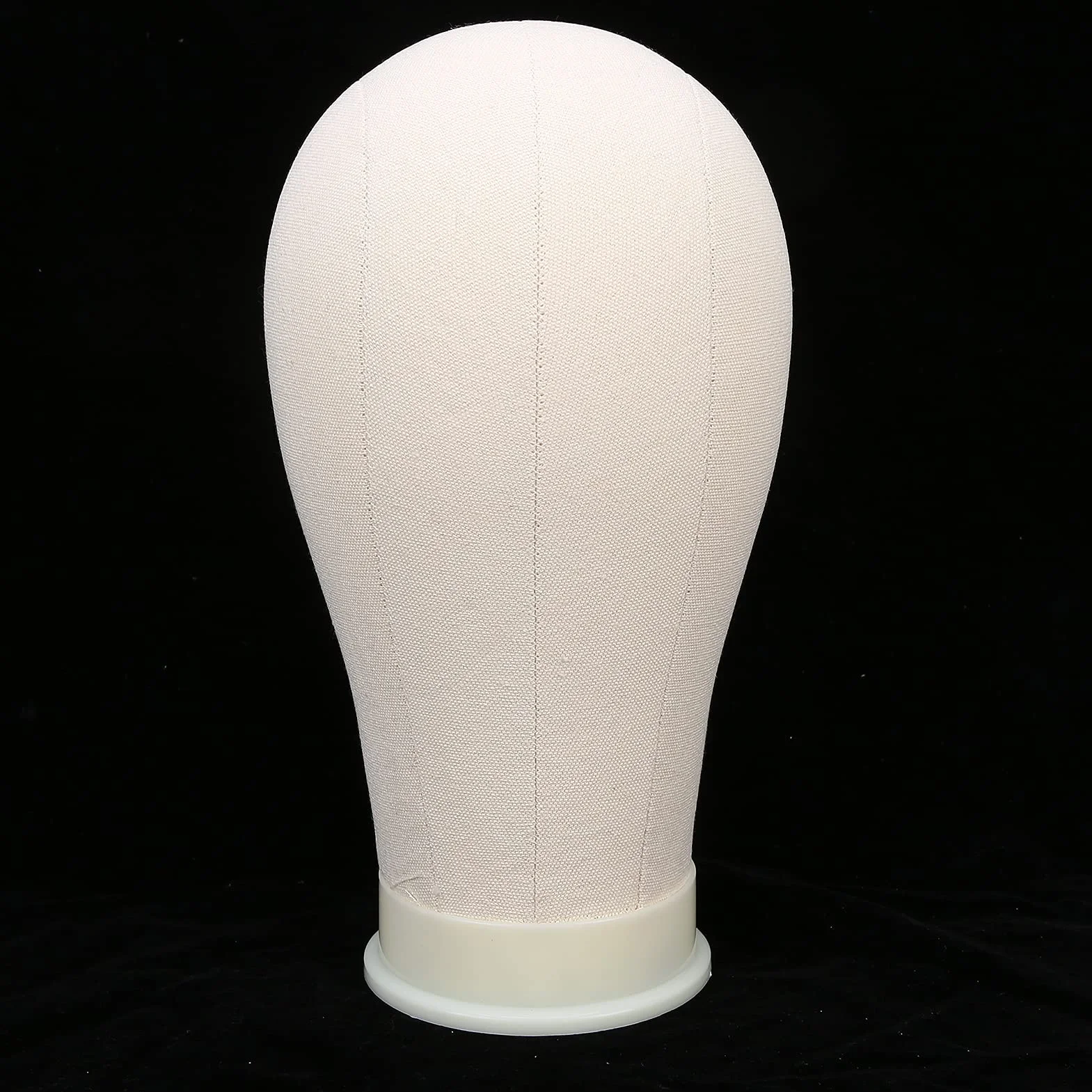 54 cm płócienna głowa peruki, głowa manekina, model głowy, styropian, profesjonalna łysa głowa z zaciskiem i szpilkami w kształcie litery T (56 cm)