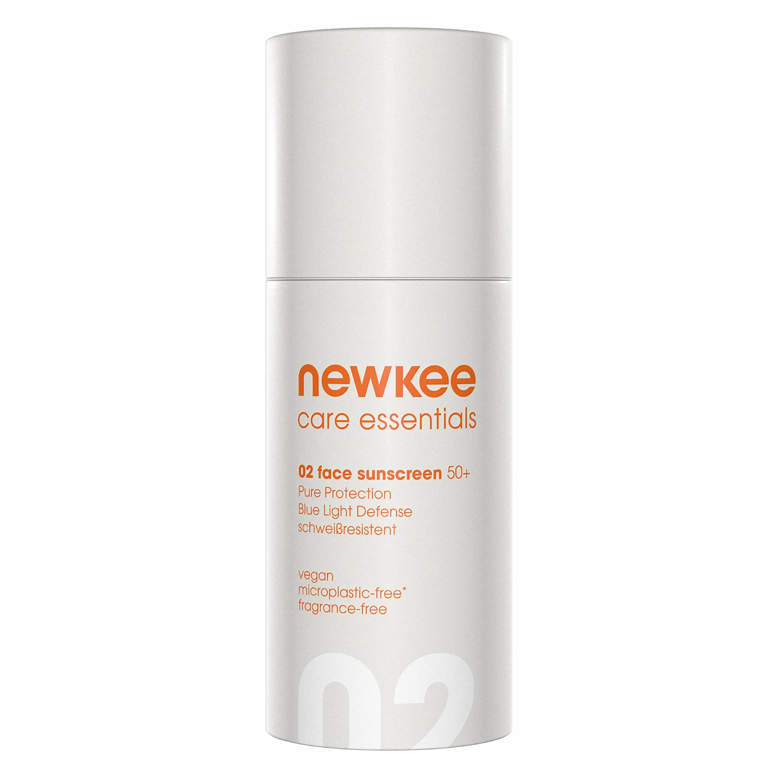 newkee Krem przeciwsłoneczny do twarzy LSF 50+ (30 ml) wodoodporny filtr przeciwsłoneczny, natychmiastowa ochrona, idealny do uprawiania sportu, Skincare opracowany przez Manuel Neuer & Angelique