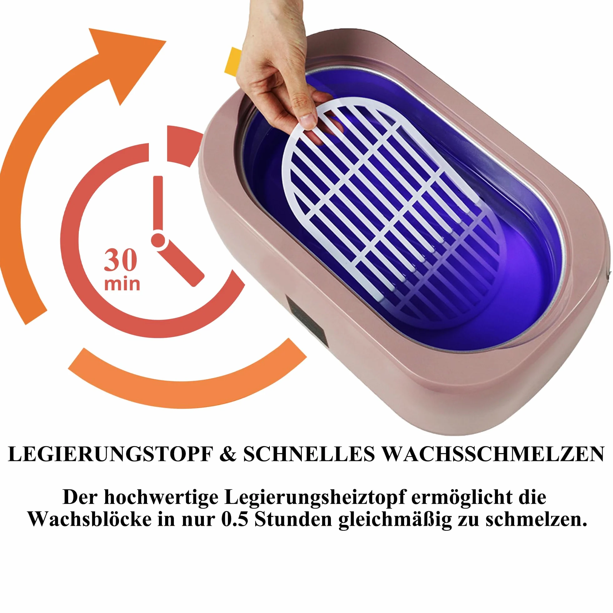 Kąpiel parafinowa – wielofunkcyjny wosk parafinowy do rąk i stóp, w zestawie wosk parafinowy do kąpieli parafinowych z technologią LED Hand Enhancement
