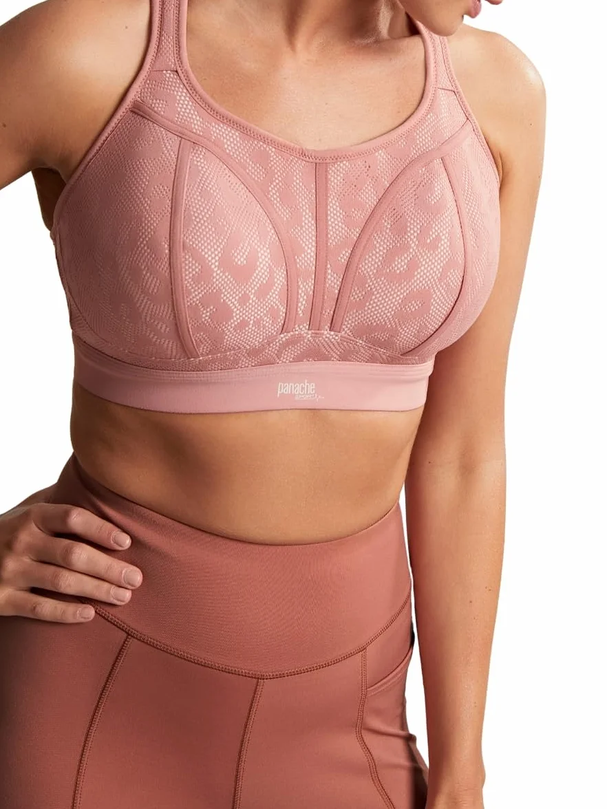 Panache Damski biustonosz sportowy bez fiszbin, Sienna, 60E