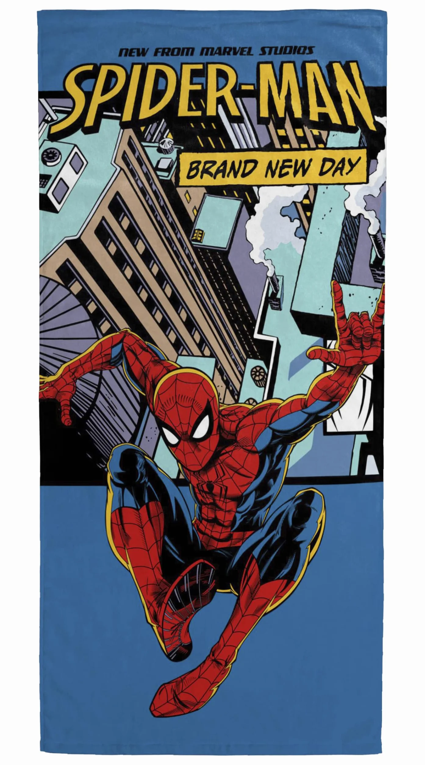Jay Franco Kids Marvel Spiderman 100% bawełniany ręcznik plażowy – 71 x 147 cm Super miękki ręcznik kąpielowy, basenowy i podróżny, oficjalny produkt licencjonowany, wielokolorowy