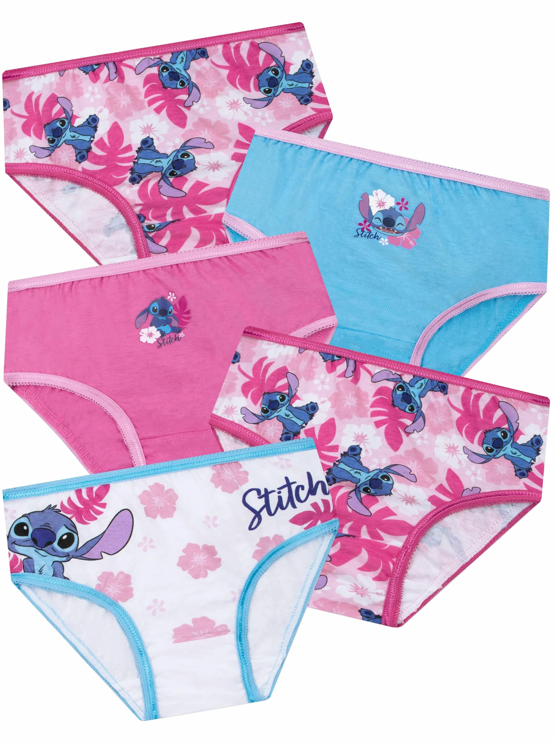 Disney Majtki Dziewczęce Stitch, Zestaw 5 Sztuk, Bielizna Dziecięca Lilo I Stitch