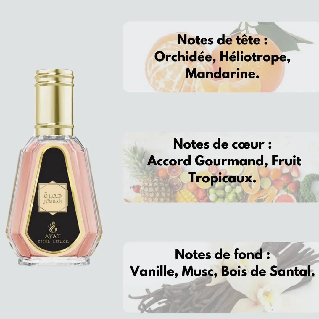 Arabska woda perfumowana w sprayu 50 ml Jumrah dla kobiet
