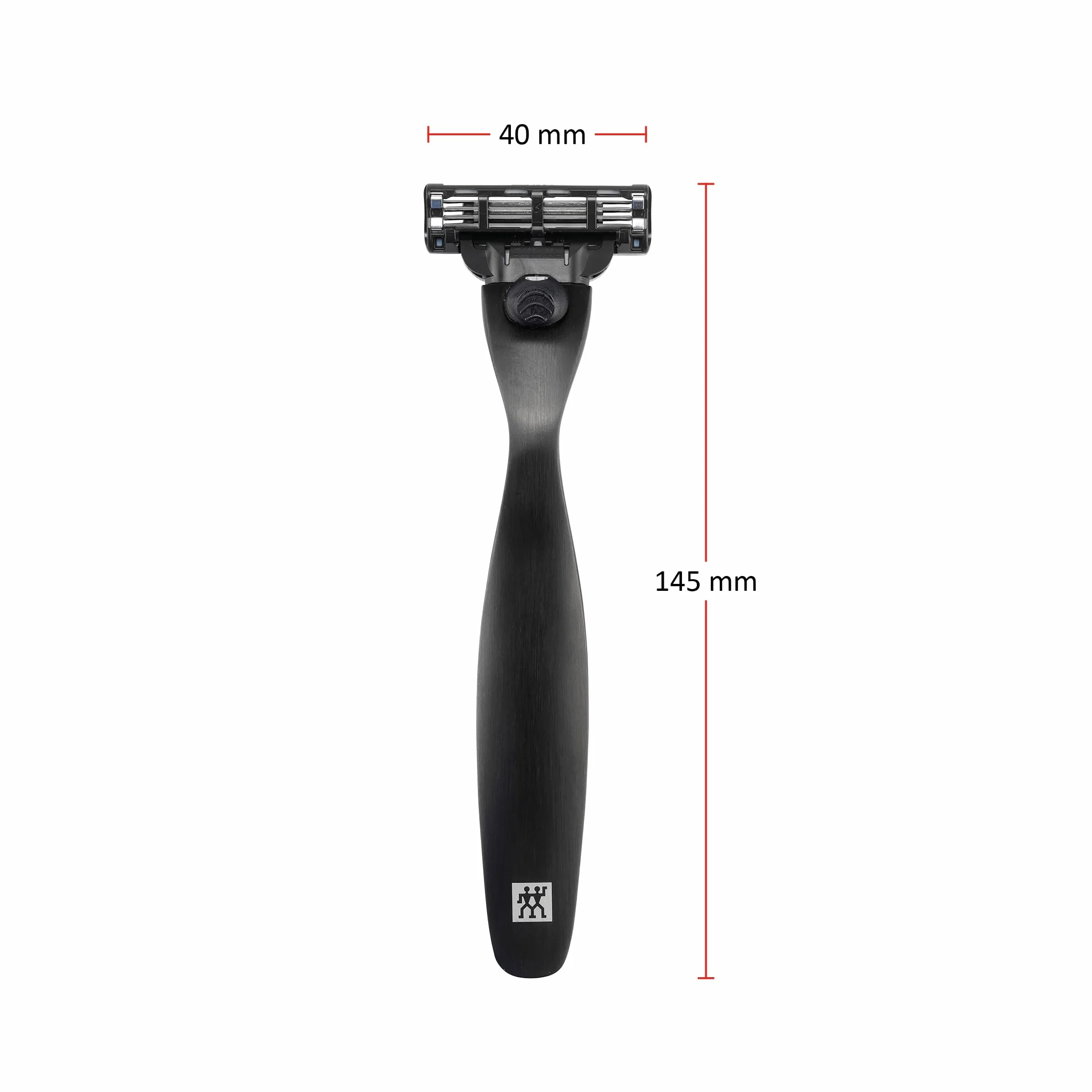 ZWILLING Maszynka do golenia (optymalne golenie, wielokrotnie nagradzany design, system ostrzy Gillette Mach3, hipoalergiczna, z ostrzem i nasadką ochronną), premium, czarna