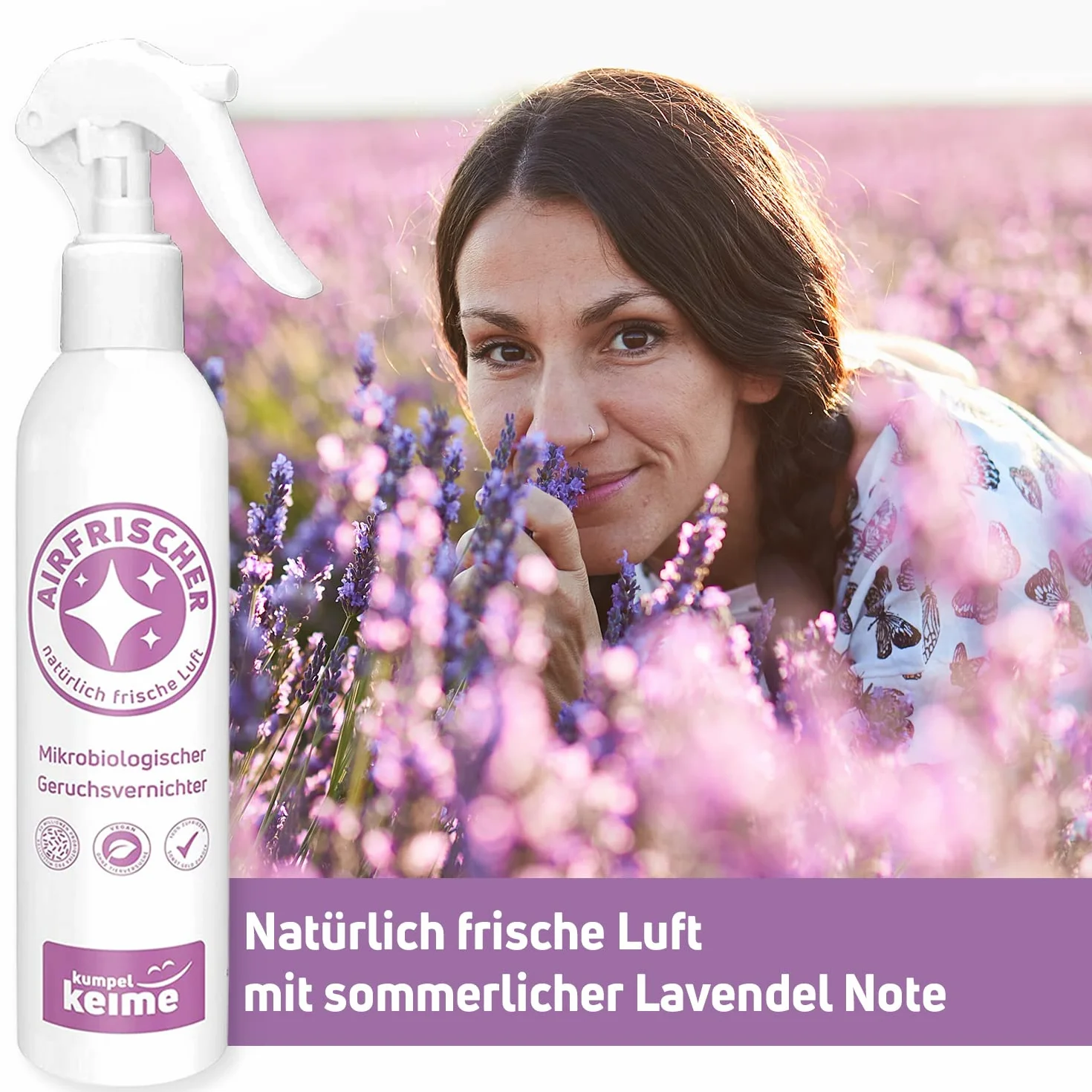 Airfrischer - spray do pomieszczeń mikrobiologicznych - odświeżacz powietrza o zapachu lawendy