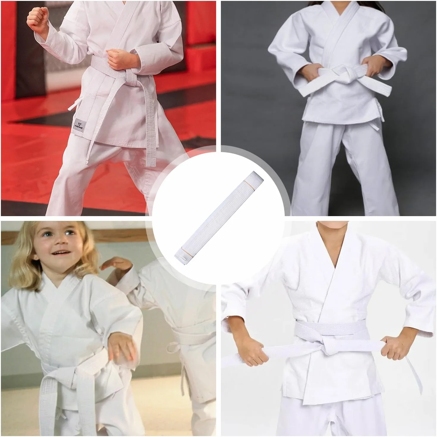 Pasek judo do karate 260 cm, pasek do sportów walki, pasek sportowy, bawełna, paski taekwondo, profesjonalny pasek do karate, Aikido, trening, na zawody, pas ochronny dla dorosłych i dzieci, pasek do