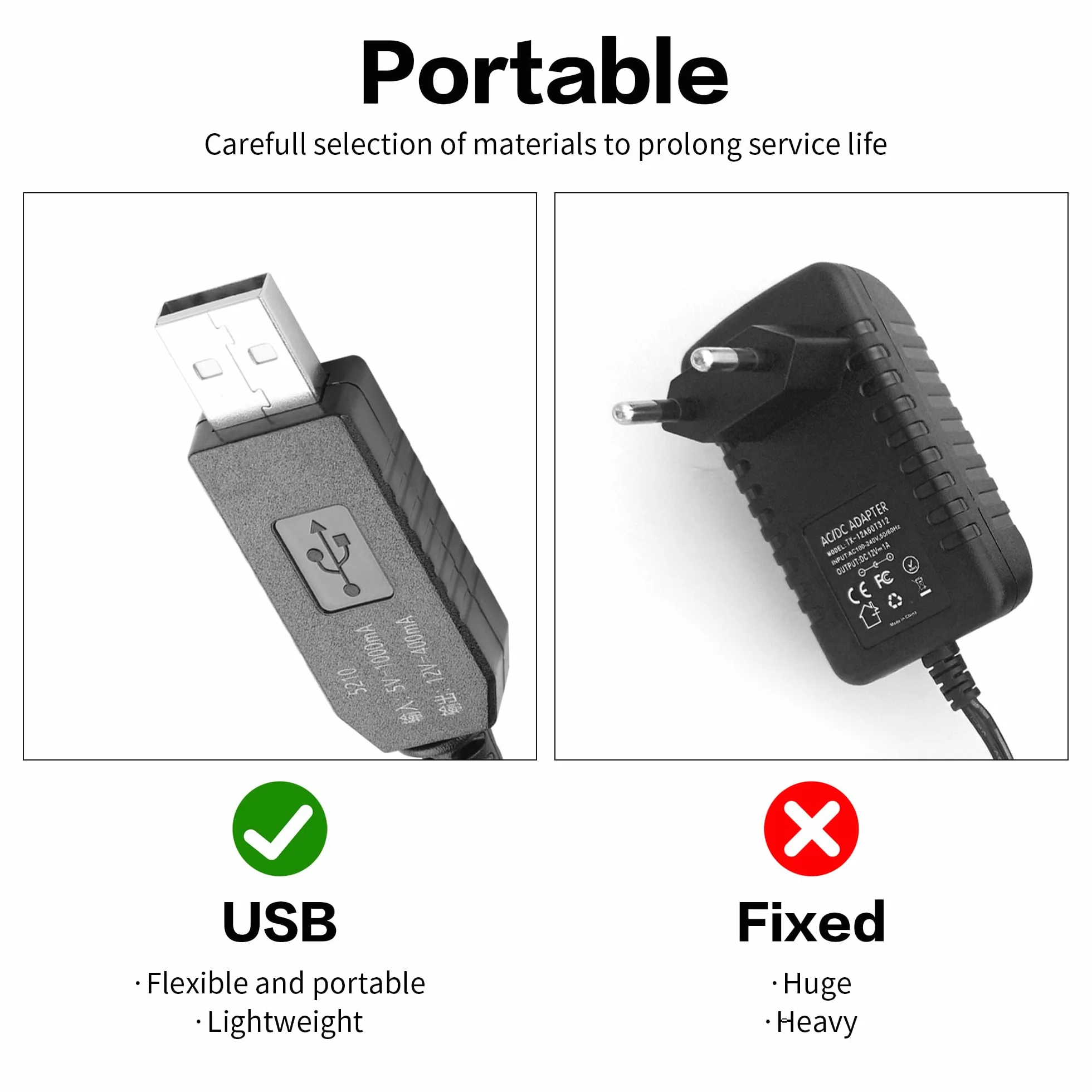 YAODHAOD 8V golarka kabel do ładowania do Philips Norelco One Blade QP2530 QP2630 HQ850 HQ912 HQ913 HQ914 HQ915, USB Beard Trimmer zasilacz