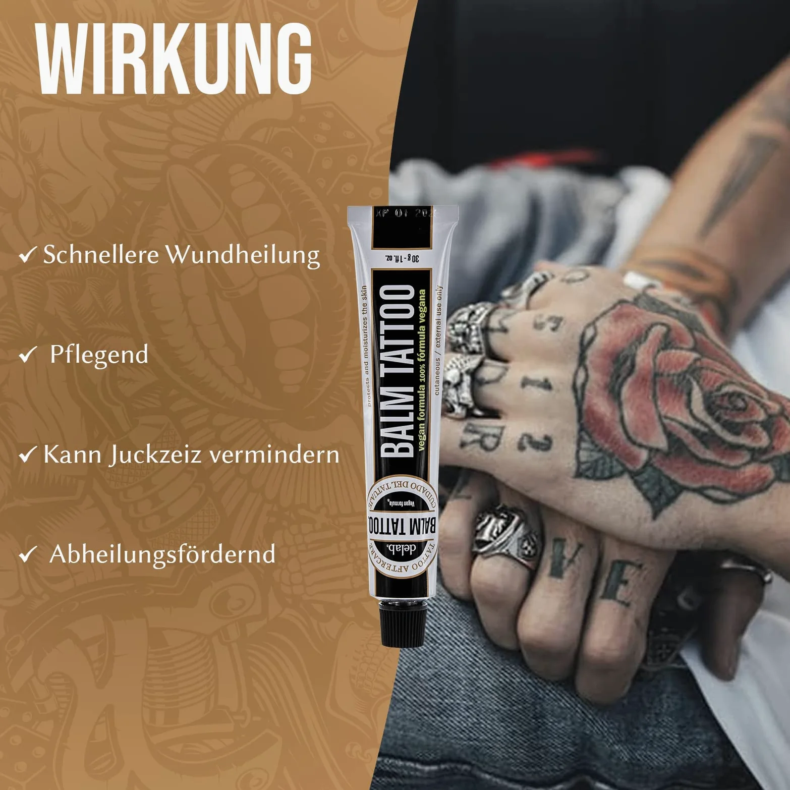 BALM TATTOO Vegan Pack Tattoo Cream Cleansing Gel Aftercare Skin Moisturiser 30 g 100 ml