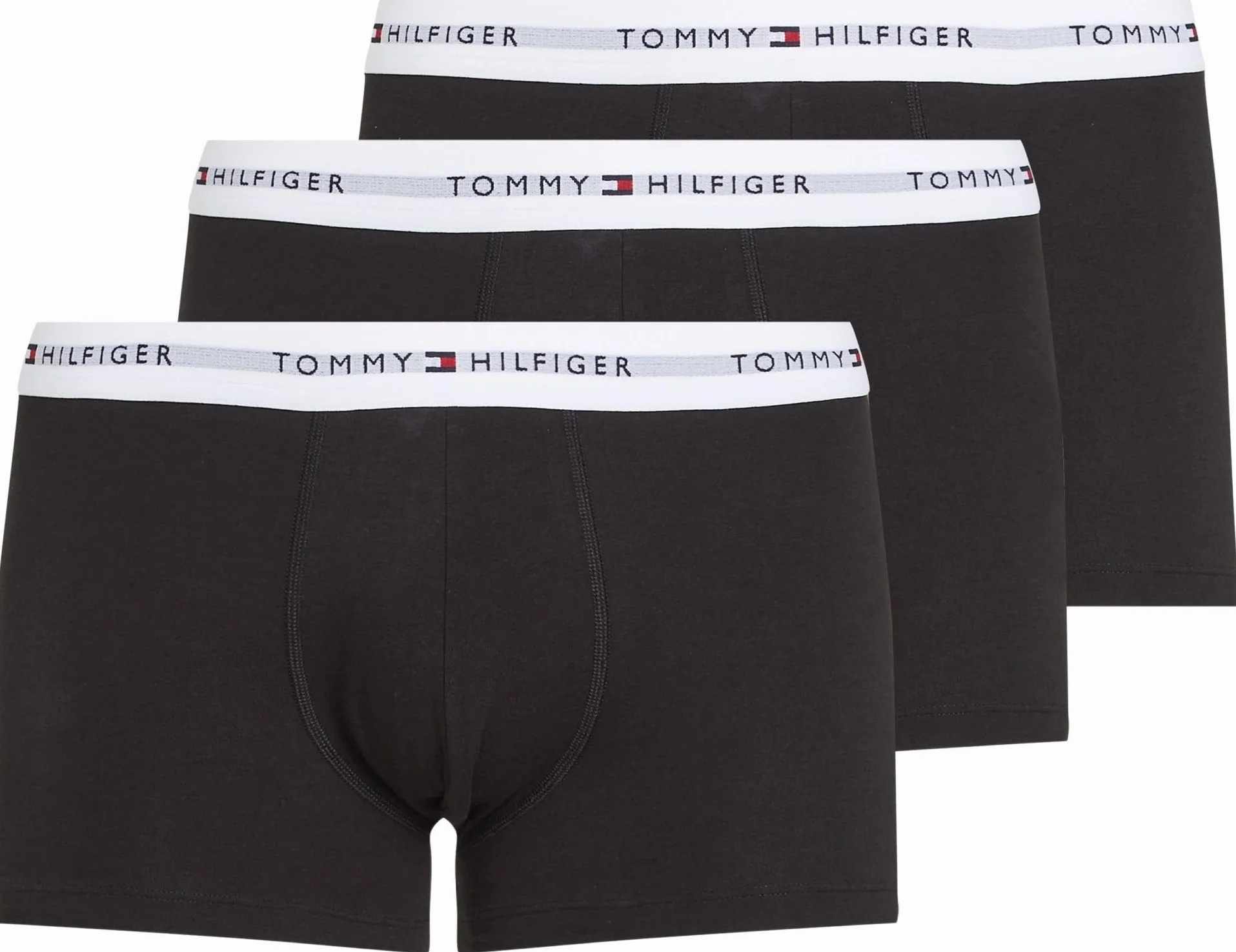TOMMY HILFIGER Męski 3P WB TRUNK UM0UM02763, Czerwony, L, Czerwony (Th Wht/Th Wht/Th Wht), L