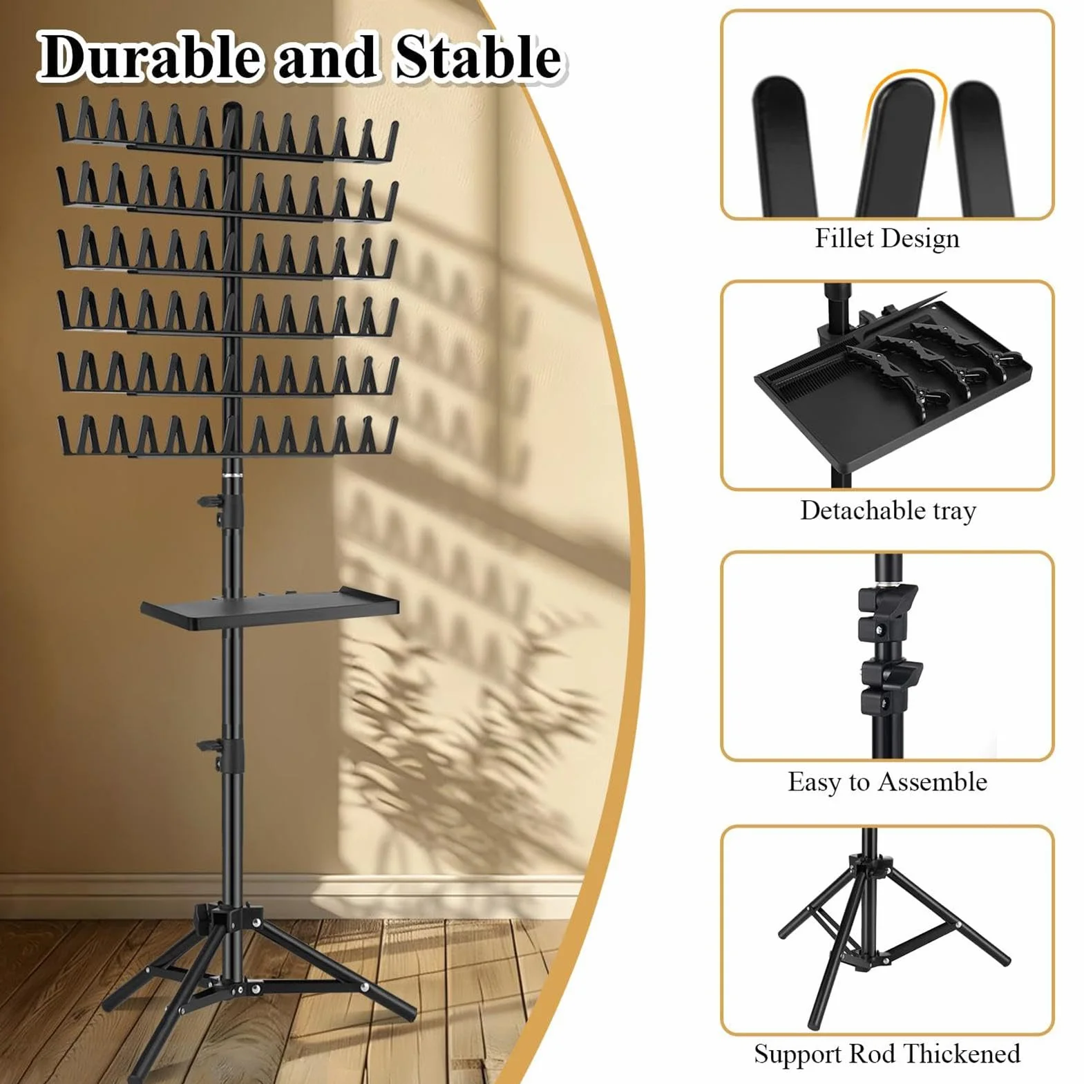 Braiding Hair Rack, stojak z przegrodami, przenośny stojak do dzielenia włosów, narzędzie do oplatania włosów, stojak dzielący do zaplatania, pleciony organizer, przenośny stojak do dzielenia włosów,