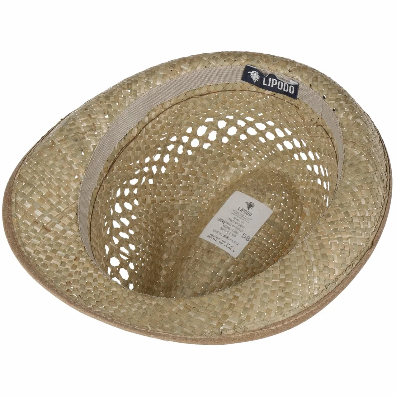 LIPODO Classic Trilby kapelusz slomkowy Wyprodukowano we Wloszech Unisex Caly rok