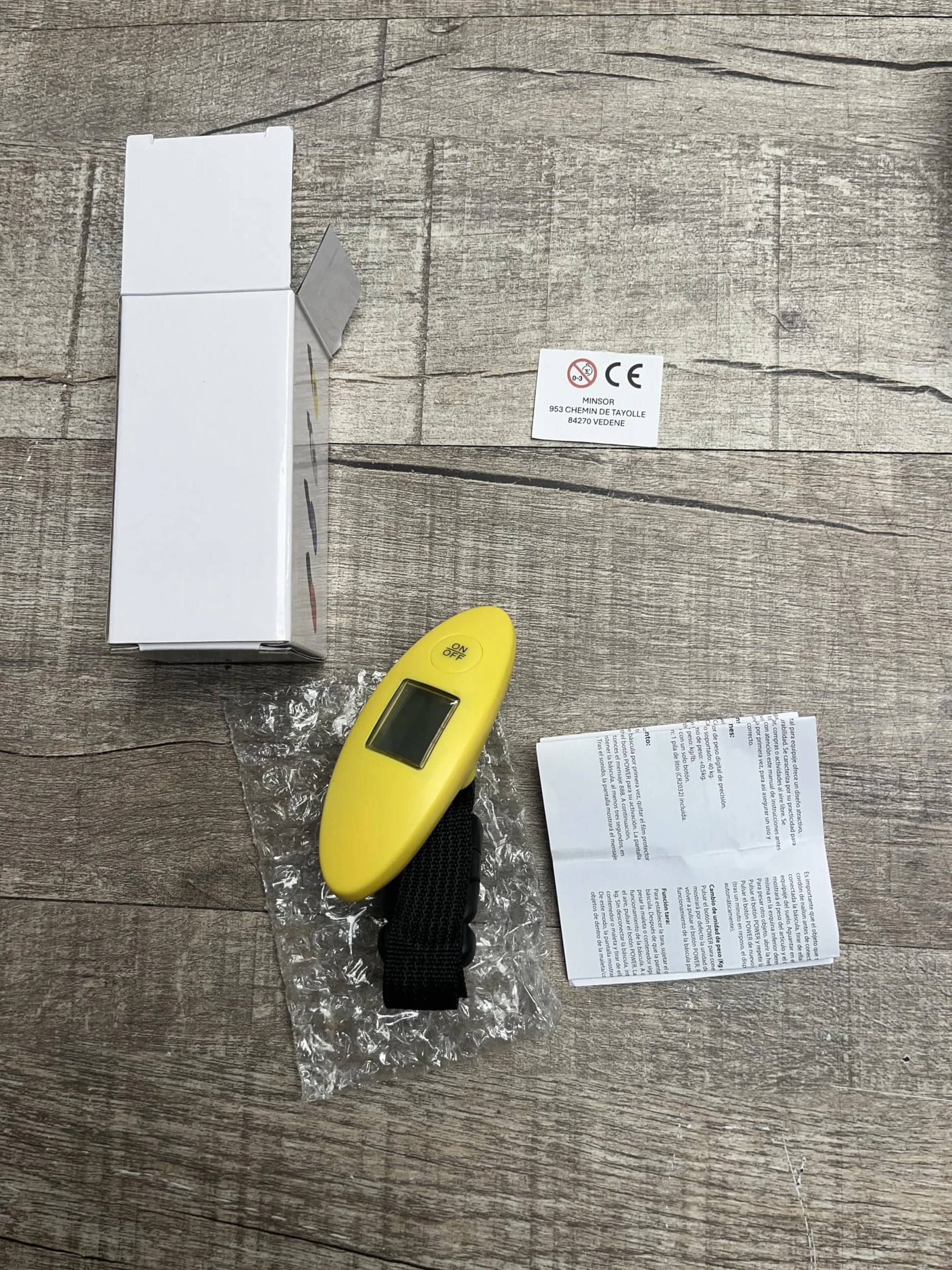 ANTEVIA - żółta waga podróżna | Ponad 10 modeli | Waga walizki nr (Blanax Yellow)