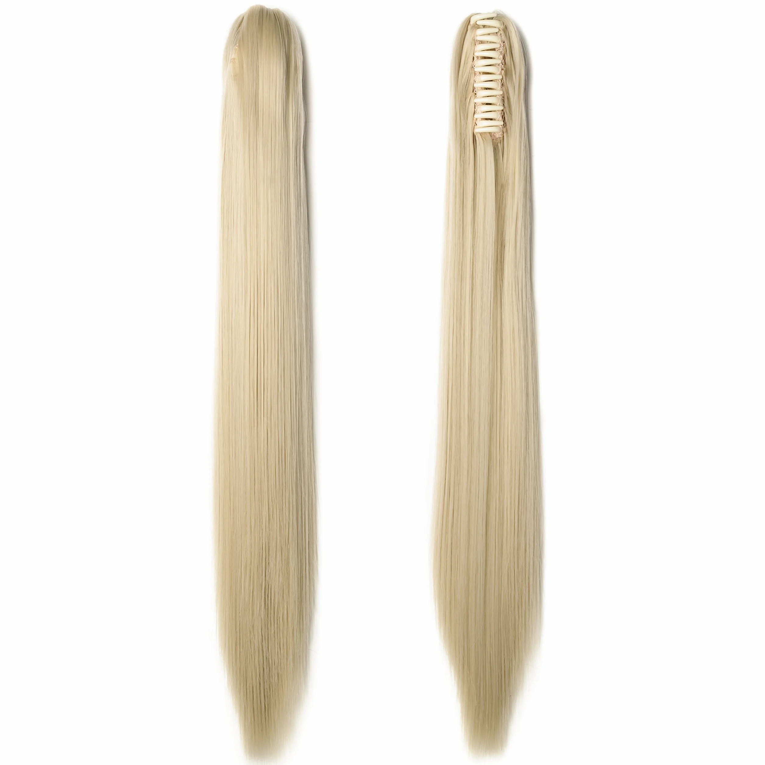 SEGO Treska kucyk gładki blond przedłużenie 53 cm bielony