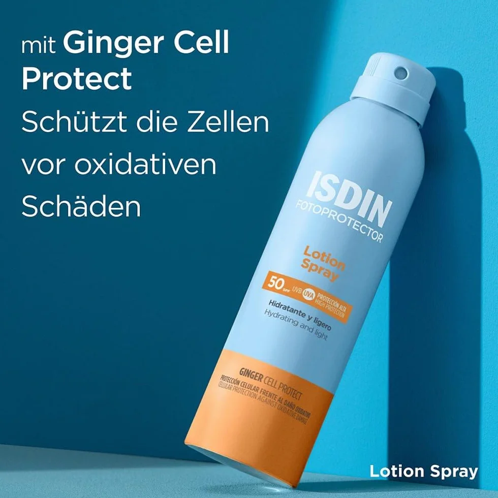 ISDIN Fotoprotector Lotion Spray LSF50 (250 ml) | ochrona dla skóry normalnej i suchej, która potrzebuje dodatkowej porcji wilgoci