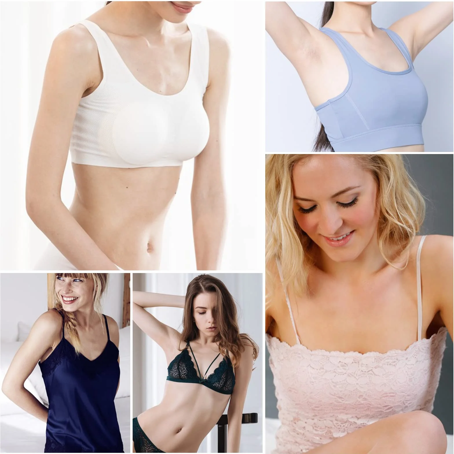 Sibba Wkładki do biustonosza damskie trójkątne wkładki zdejmowane push up sportowe zamienniki do góry bikini strój kąpielowy na miseczkę B/C