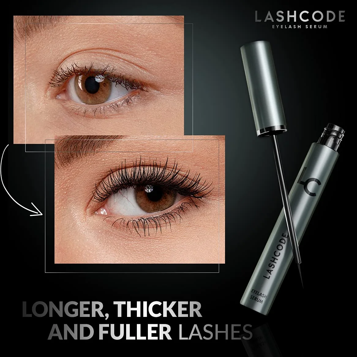 Odżywka do rzęs Lashcode Eyelash Serum 5 ml - przyśpieszająca wzrost odżywka do rzęs