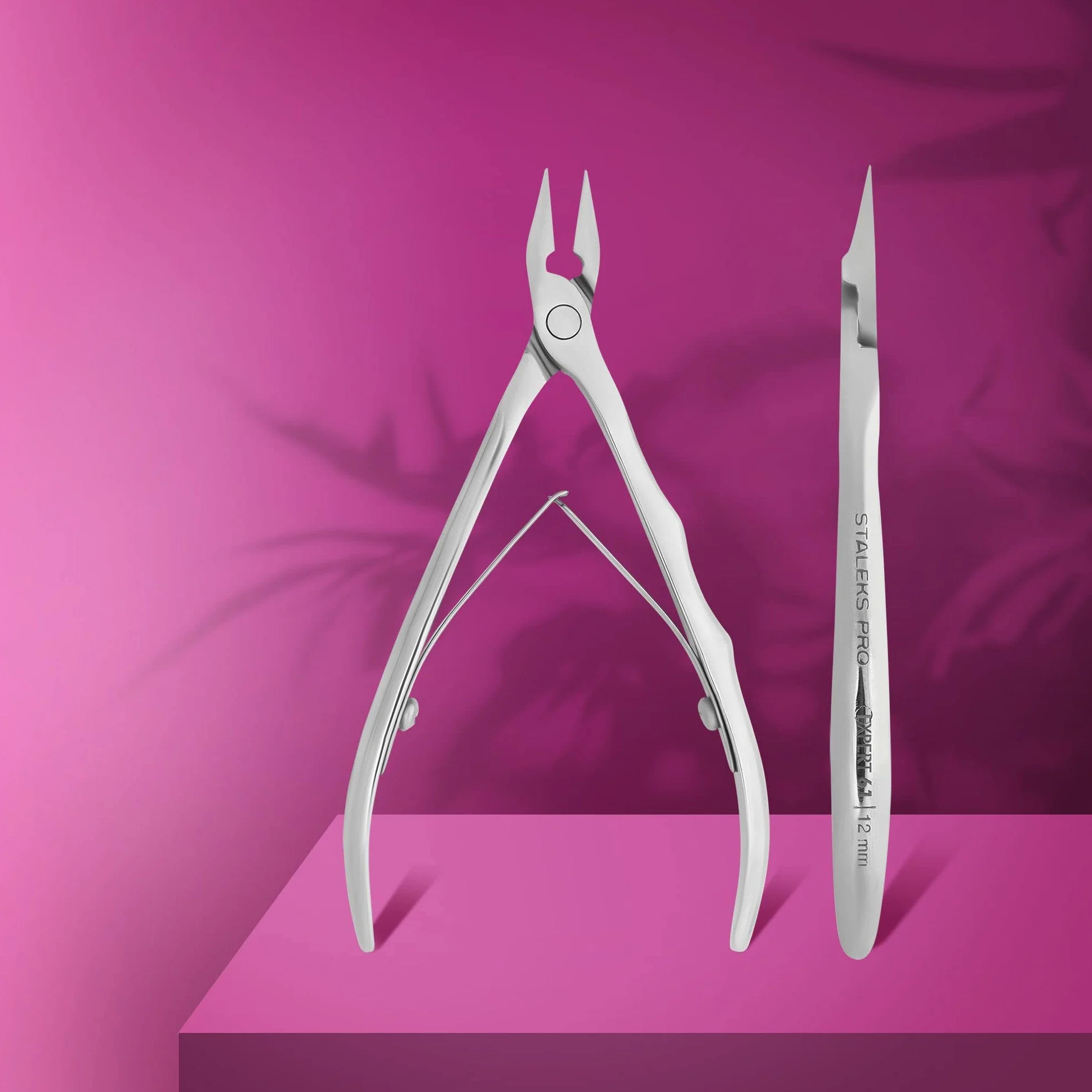 STALEKS PRO Profesjonalne szczypce do obcinania paznokci 12 mm specjalne pedicure stal nierdzewna Expert (NE-61-12)