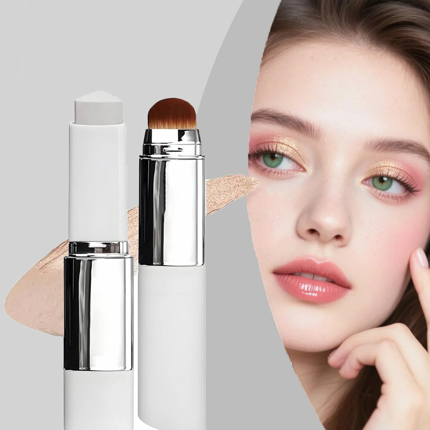 V White Koreański podkład zmieniający kolor w sztyfcie z główką pędzla krem kryjący naturalny