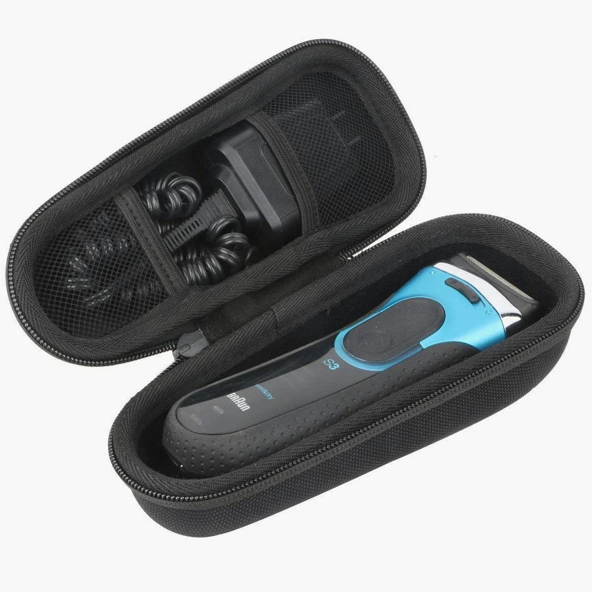 Khanka Twarde etui podróżne do Braun Series 3 340s-4 3090 3030S 3020s Golarka elektryczna, czarny