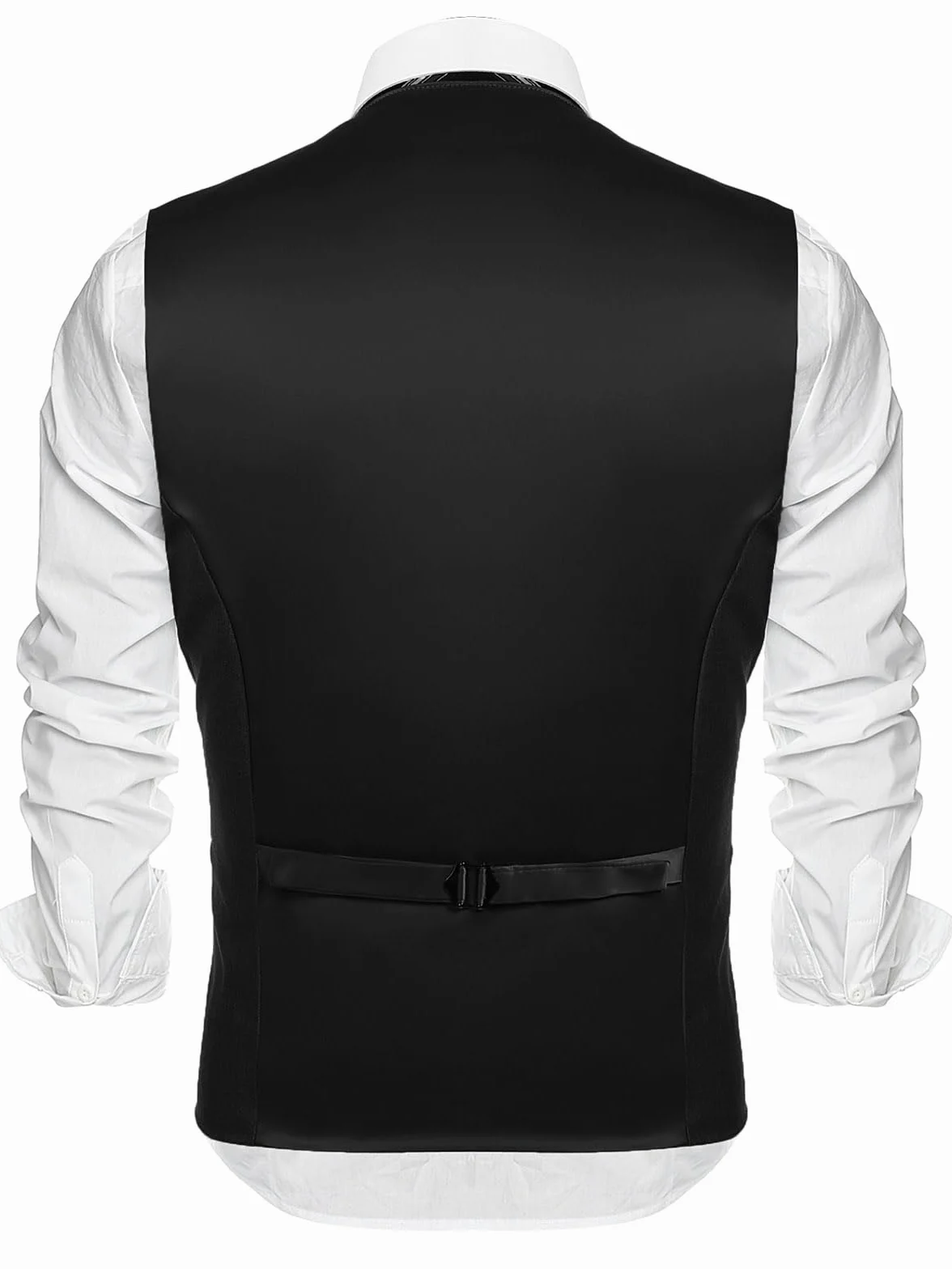 COOFANDY Męska kamizelka, garnitur, dekolt w serek, bez rękawów, slim fit, garnitur biznesowy, wesele
