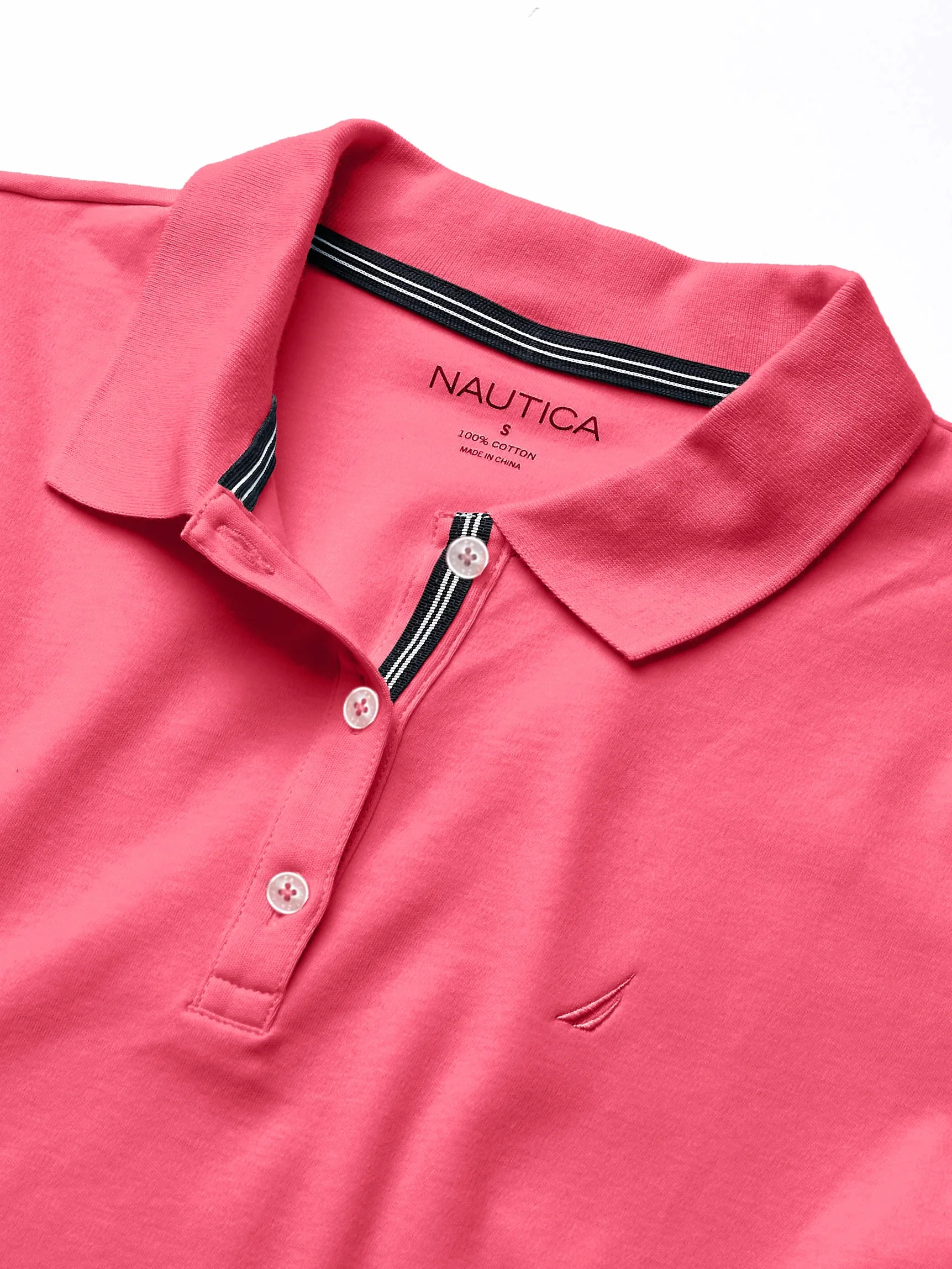 Nautica Koszulka polo Kobiety 3-button Short Sleeve Breathable 100% Cotton Polo Shirt