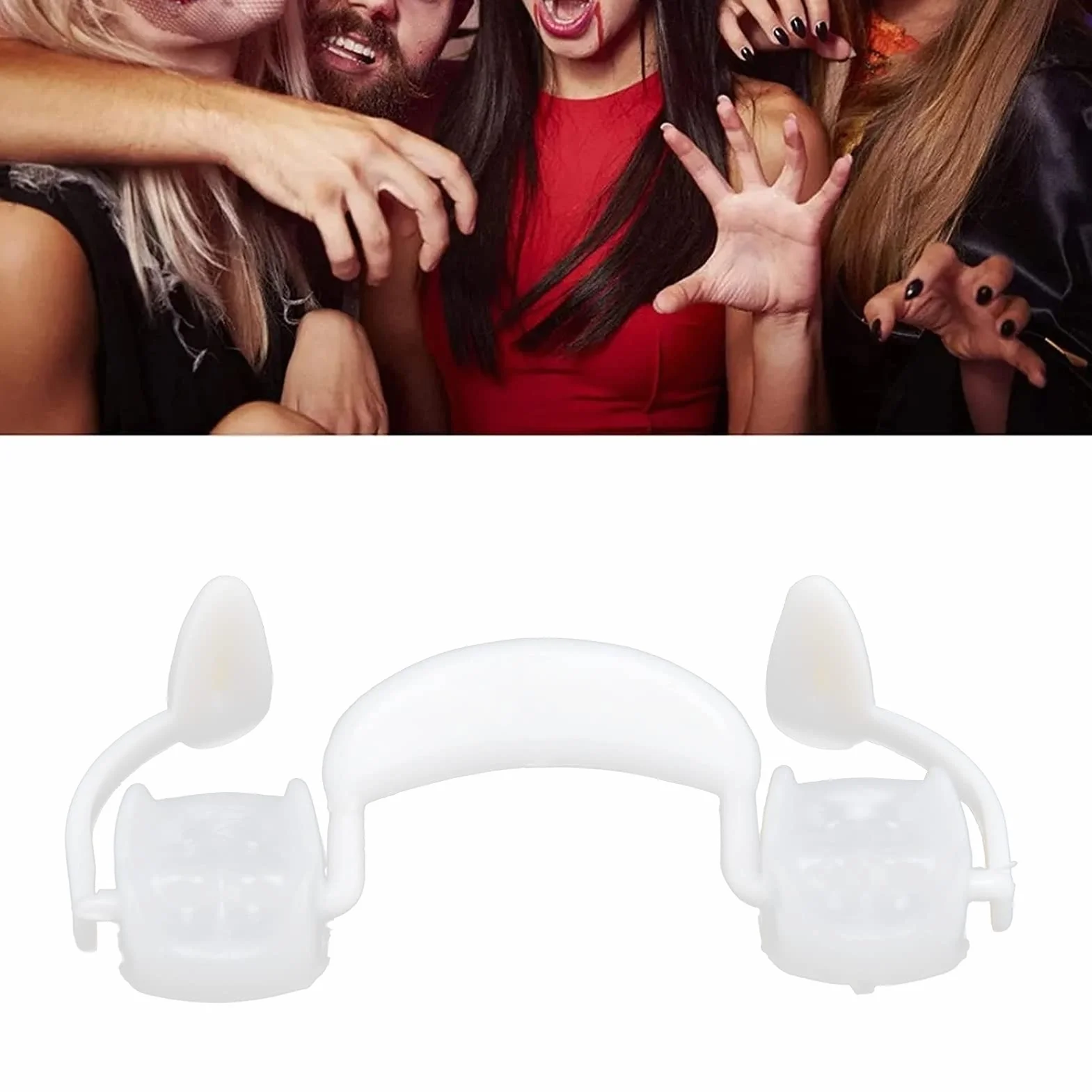 Chowane Kły Wampirów Kły Wampirów Miękkie Silikonowe Wysuwane Fałszywe Zęby Cosplay Protezy Halloween Party Rekwizyty Vampire Fangs