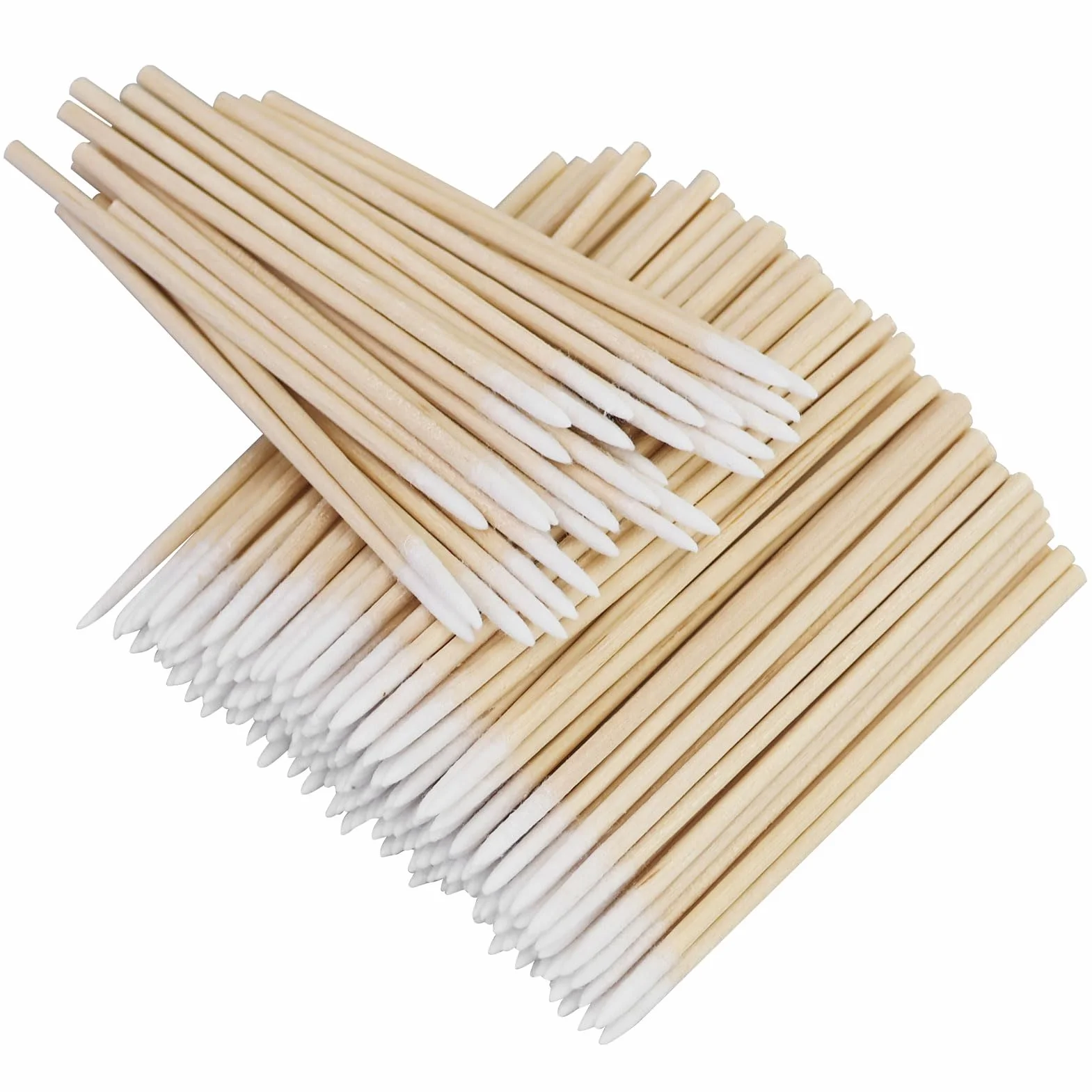 200 sztuk patyczków higienicznych, 7 cm, drewniane patyczki higieniczne, szpiczaste, aplikatory do tatuażu, brwi, urody, makijażu, paznokci (bambus)