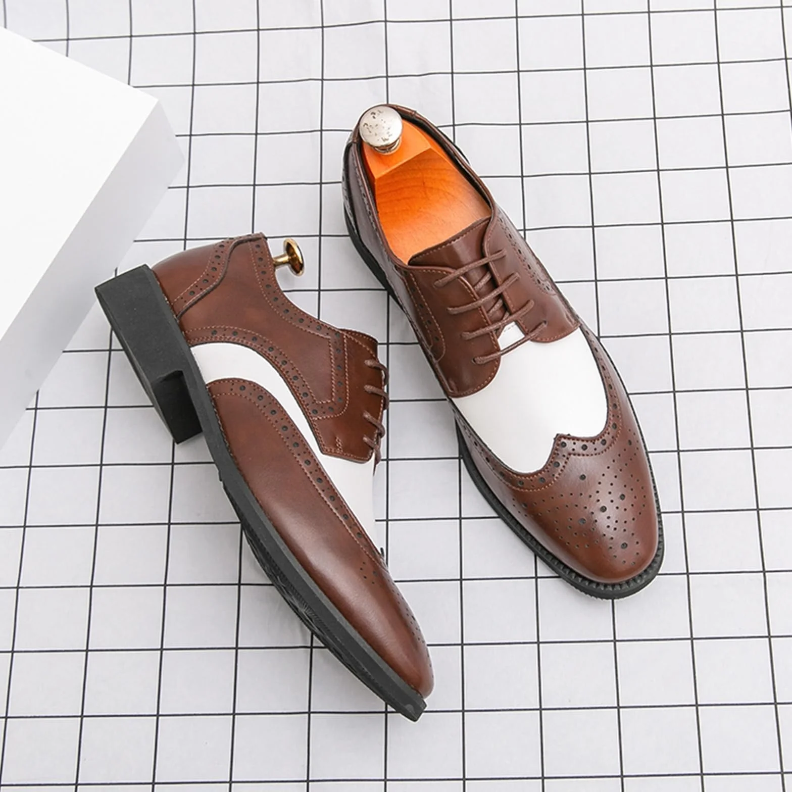 Męska sukienka sznurowane półbuty Fashion Business Oxford buty