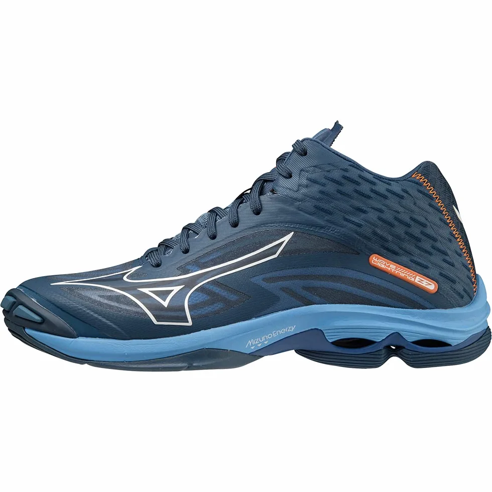 Mizuno Unisex Wave Lightning Z7 Mid buty do piłki ręcznej, Darkdenim White Bluejasper, 44,5 EU, darkdenim white bluejasper, 44.5 EU