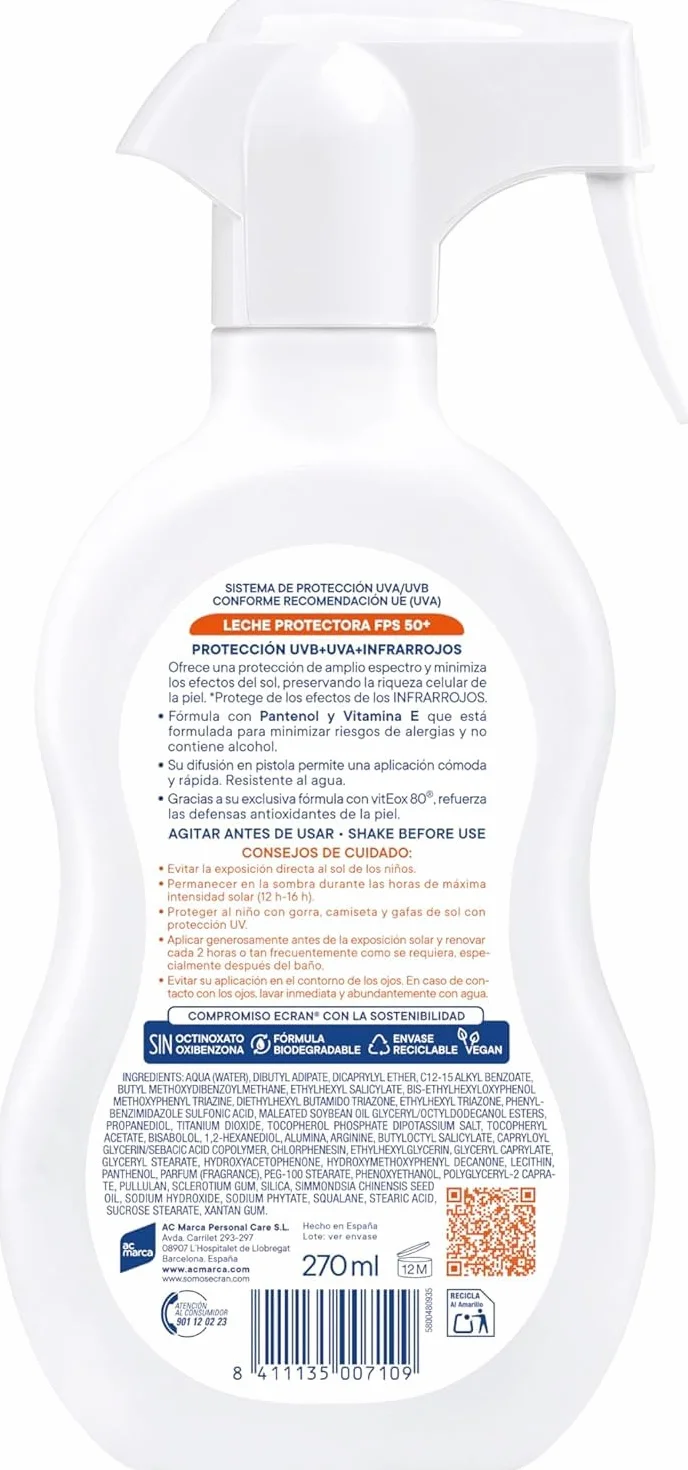 Mleczko do Opalania SPF 50+ 270 ml Biały