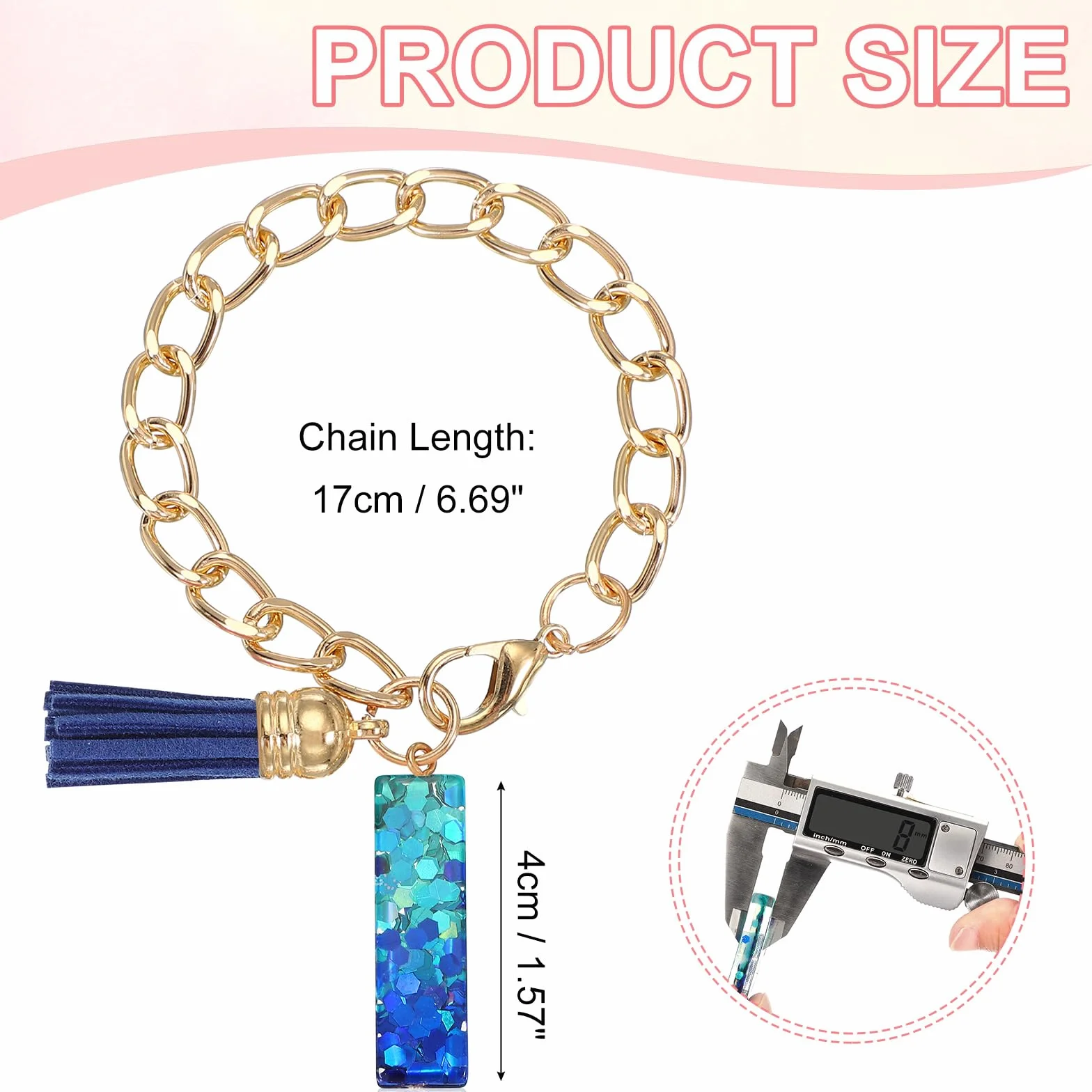 PATIKIL Zawieszka z literą do kubka Stanleya, uroczy inicjał I Charm akcesoria do Stanley Tumbler uchwyt brelok spersonalizowany amulet dla kobiet, niebieski