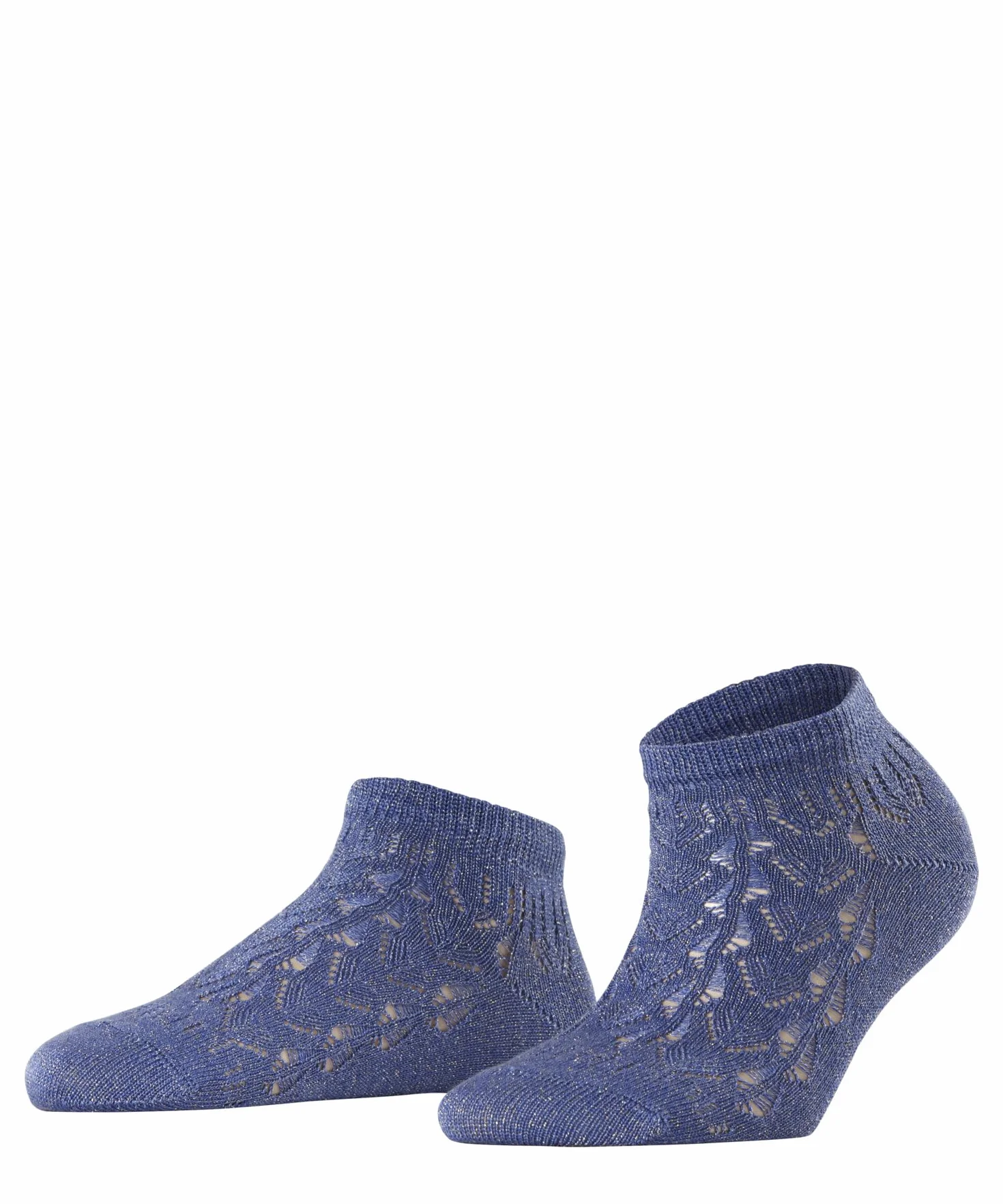 FALKE Kobiety Skarpety do trampek Shiny W Sn lyocell krótkie jednokolorowe 1 Para, Niebieski Smoky Blue 6483 Trina Blaze, 35-38