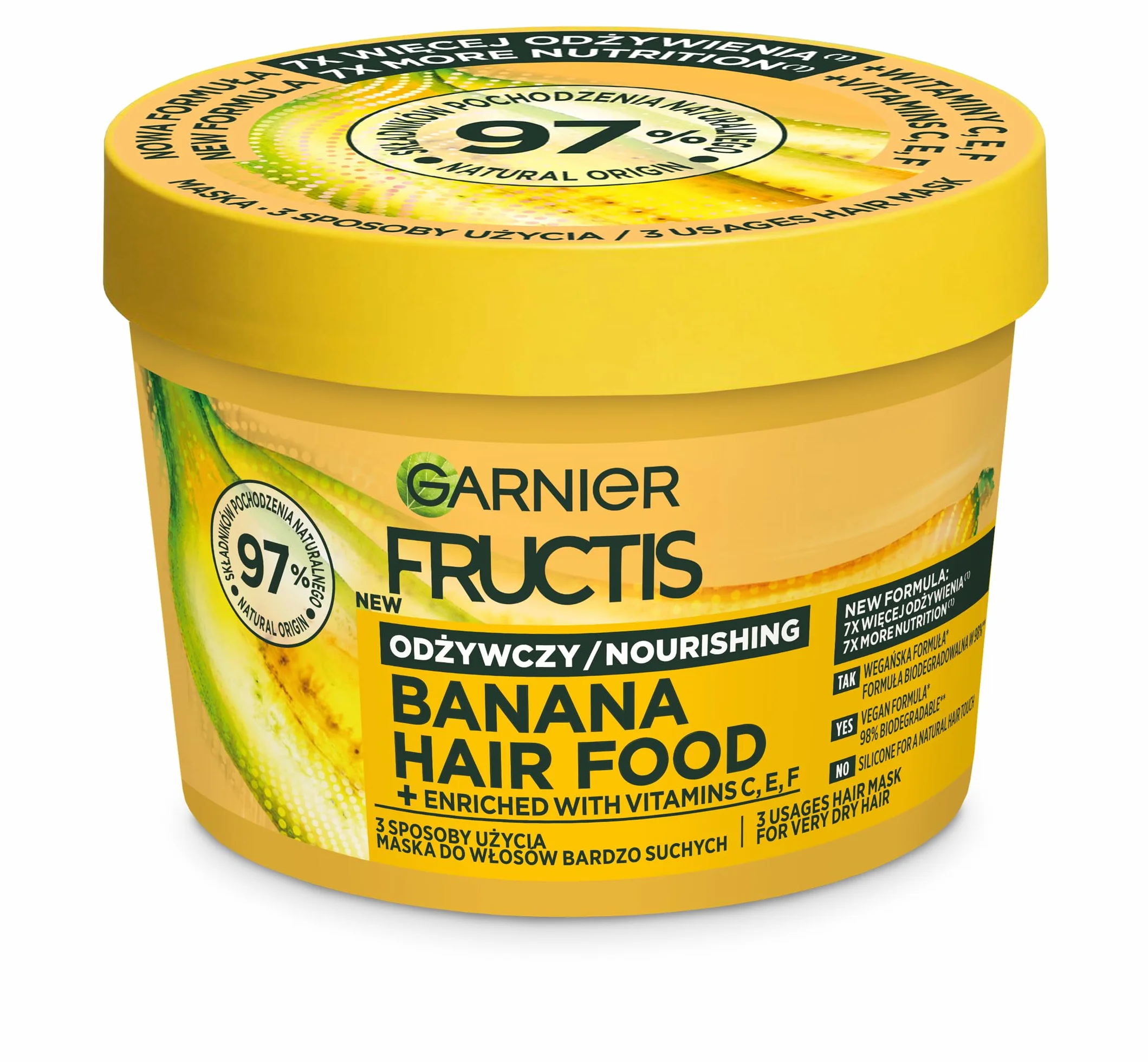 Garnier Fructis Hair Food Banana Maska do włosów suchych 400 ml