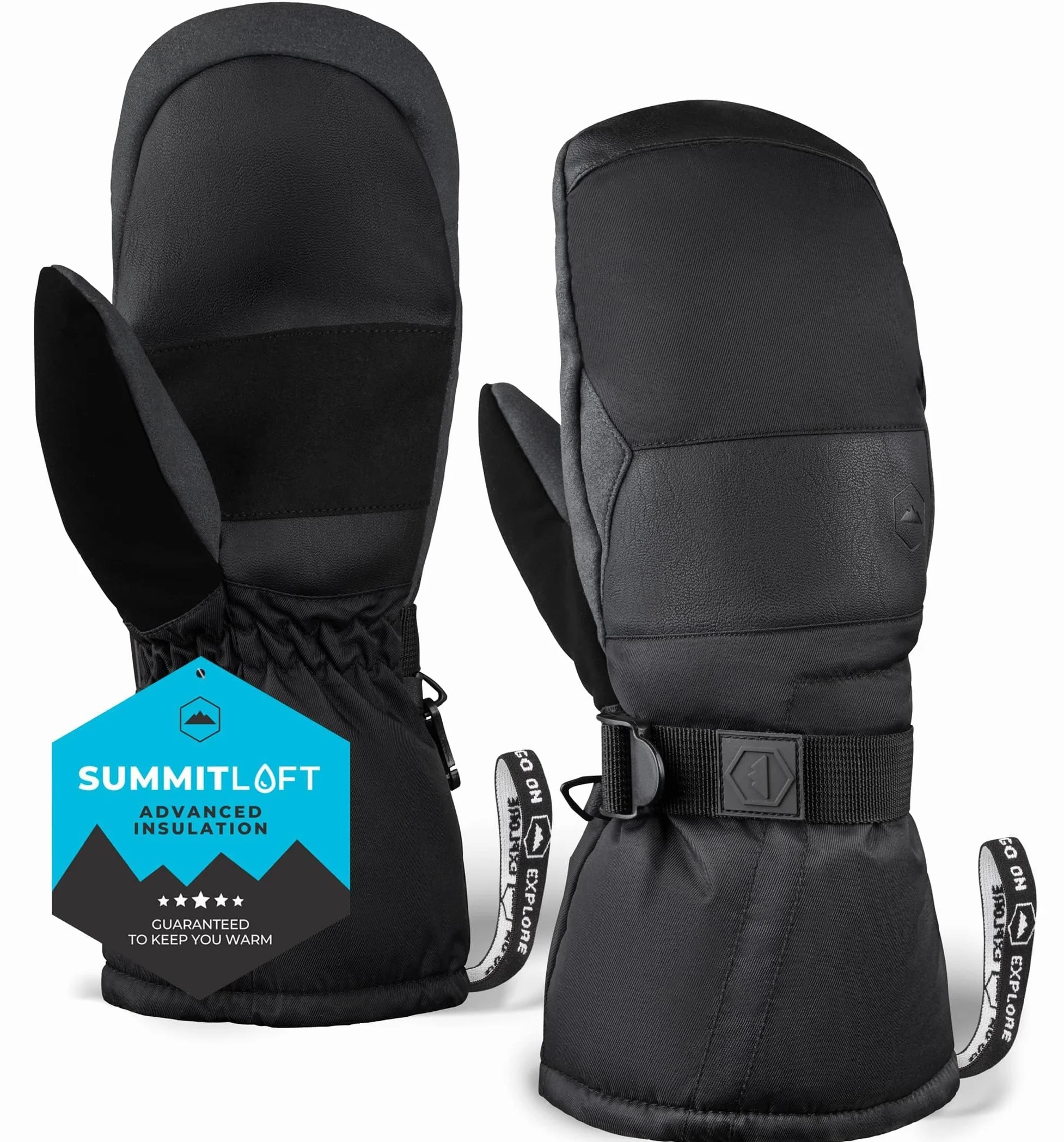 Tough Outdoors Zimowe rękawice narciarskie dla mężczyzn i kobiet - rękawice śnieżne dla dorosłych na zimną pogodę - wodoodporne rękawice snowboardowe, narciarstwo