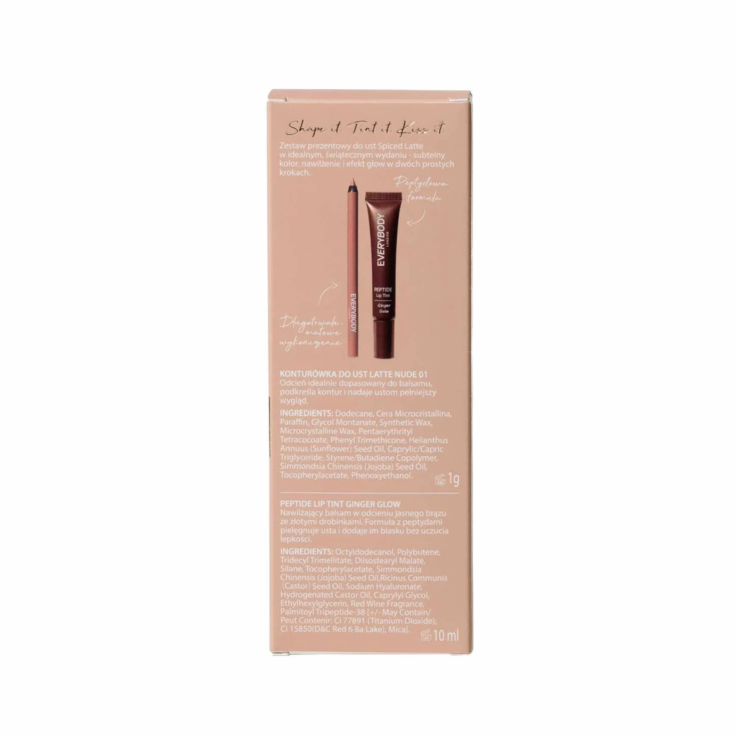 EVERYBODY LONDON Zestaw do makijażu ust Konturówka Latte Nude Tint Gingerr Glow