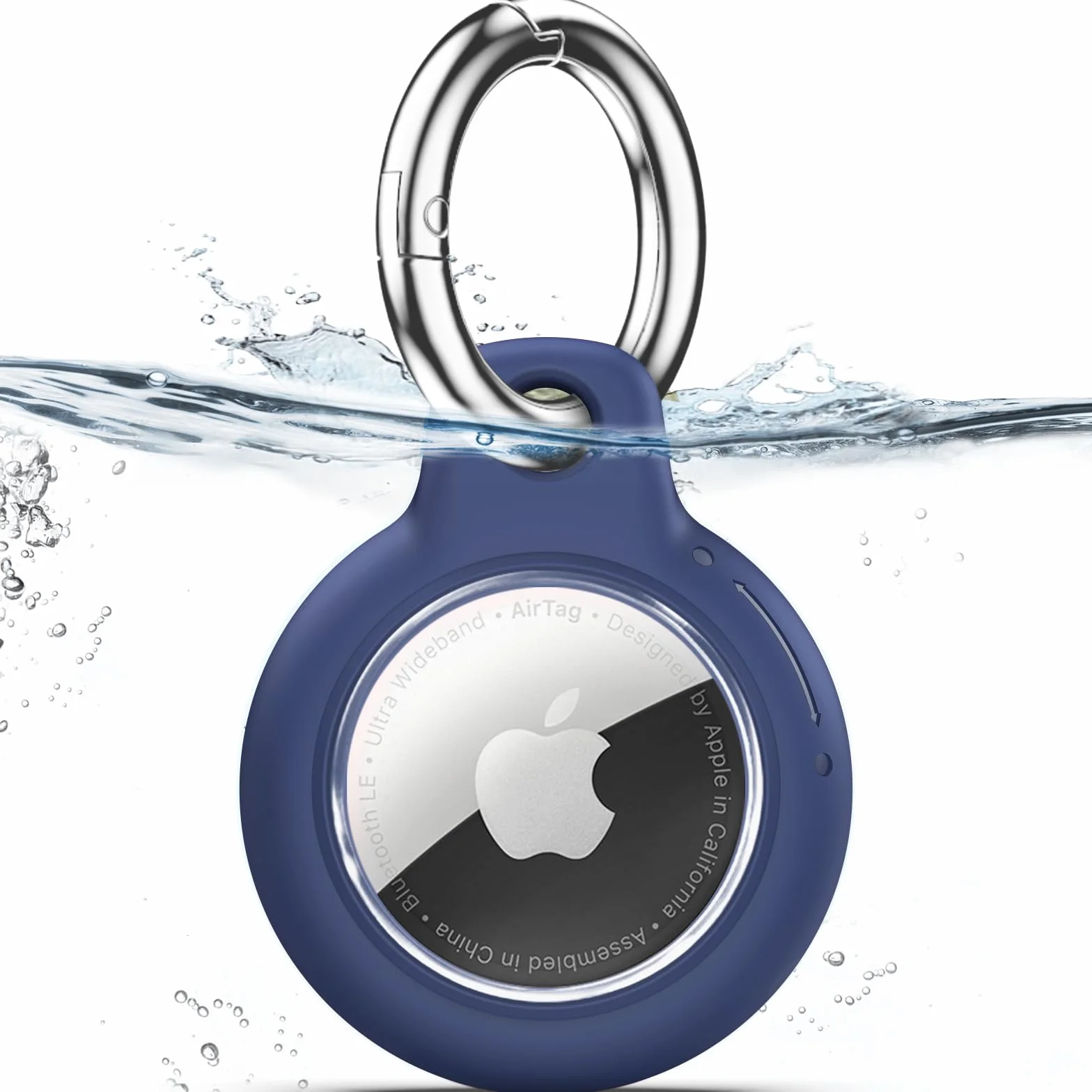 Wodoszczelne etui do Apple Airtag Holder z blokadą, Airtag zawieszka breloczek do kluczy Case with Keychain do bagażu/roweru/zwierząt domowych