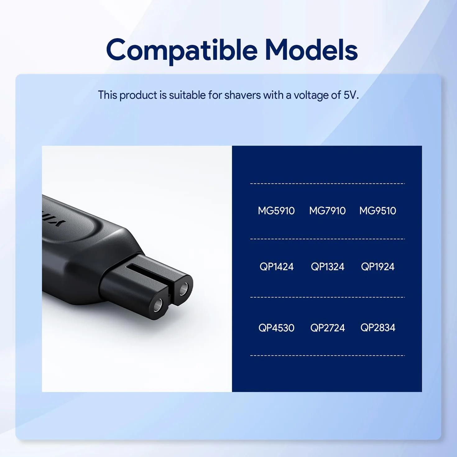 Yinke Adapter do golarki 5 V typu C konwerter ładowania do Philips Norelco Oneblade (bez kabla)