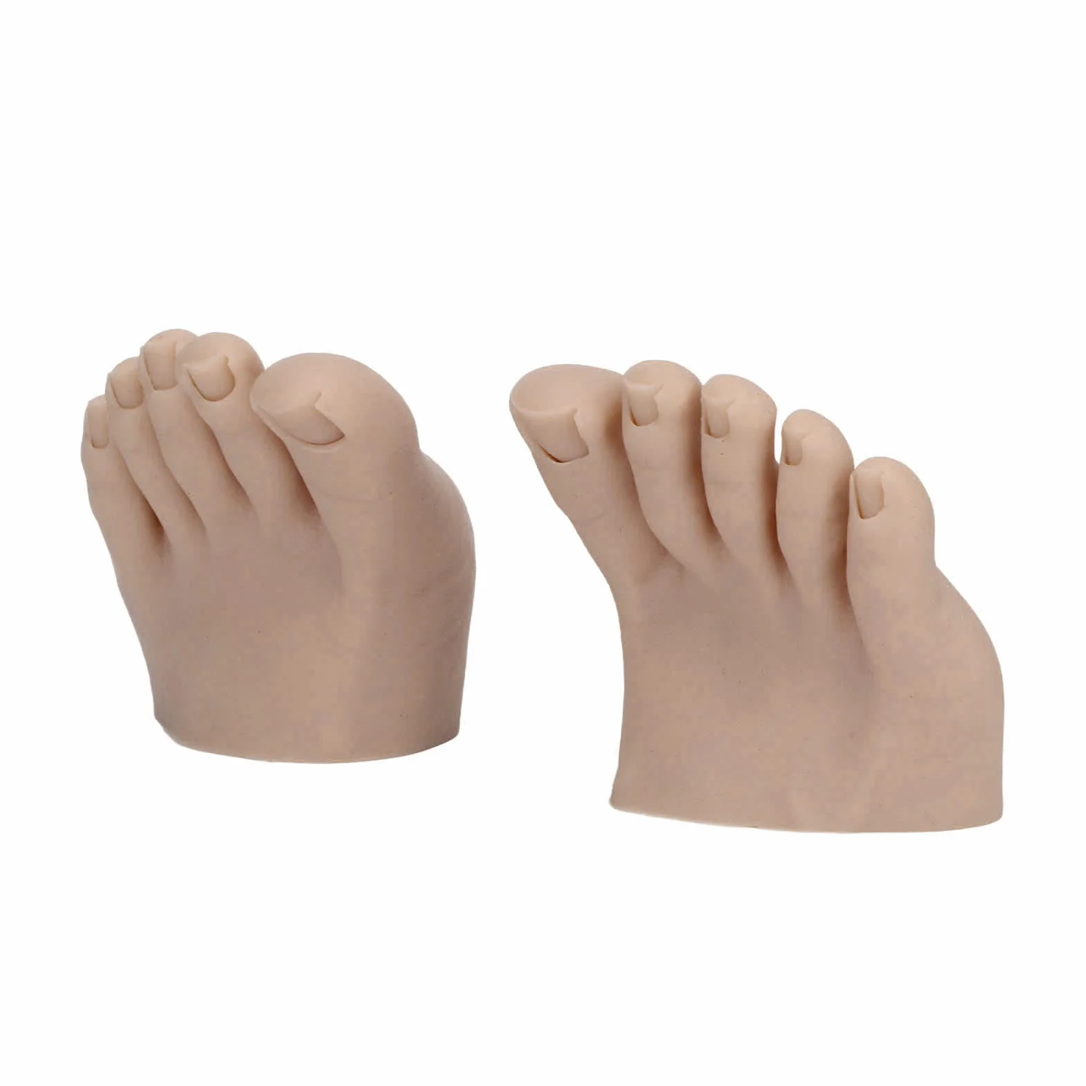 Praktyka Fake Training Foot 1 Pair Silicone Practice Foot Tattooing Fake Foot Tool Foot Nail Practice Half Foot Mannequin Nail Practice (Ciemny kolor skóry)