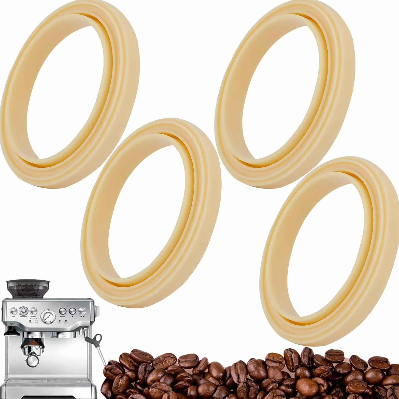 4 sztuki silikonowych pierścieni parowych bez BPA, uszczelka do ekspresu Sage The Barista Express BES875UK SES875BKS SES875BTR2GUK1 Breville ekspres do espresso 878/870/860/840/810/500/450 Sage 500