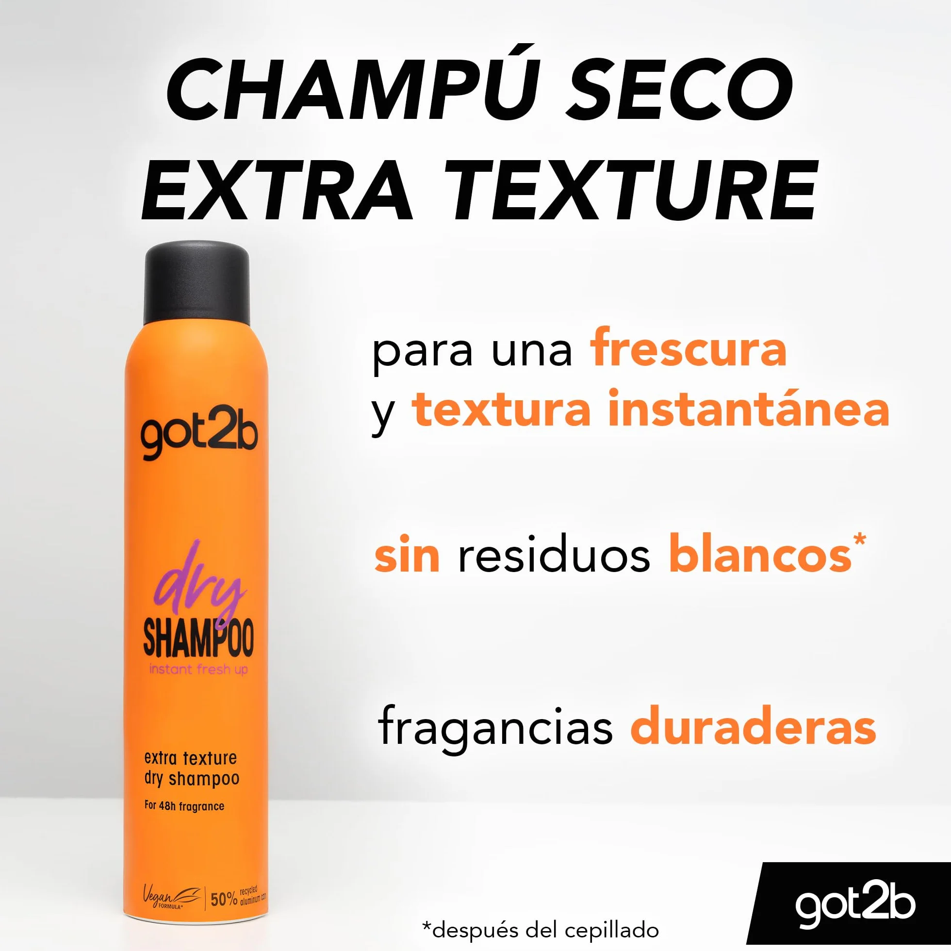 Got2b - suchy szampon Extra Texture - 3 szt. 200 ml (600ml) – natychmiastowe odświeżenie włosów – Optymalne dla fryzur