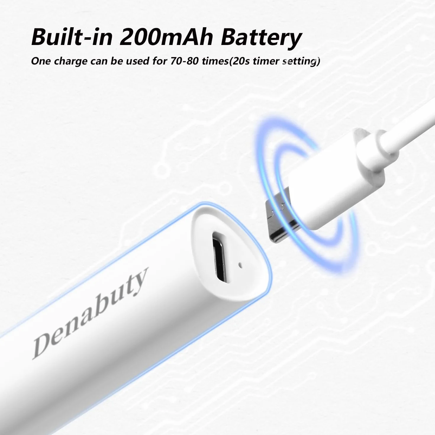 Denabuty Mini UV LED Lampa do paznokci żelowych bezprzewodowa USB z 2 timerami Biały