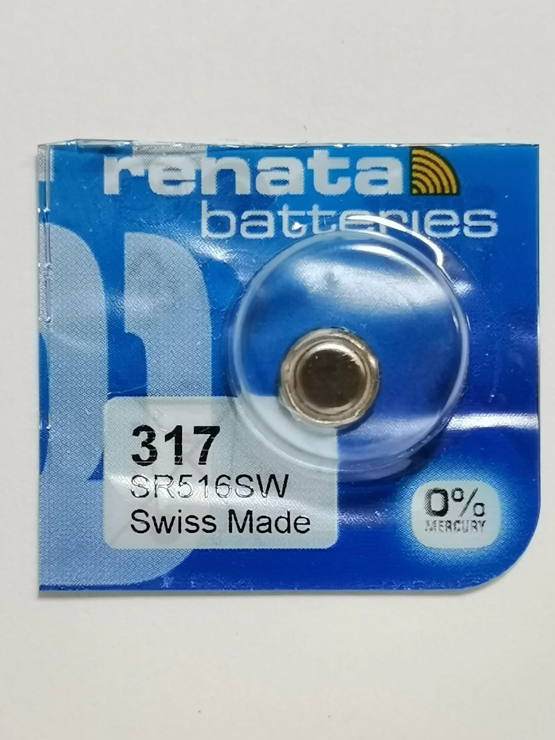 1 x zegarek Renata 317 1,5 V bateria szwajcarska SR516SW ogniwo tlenku srebra