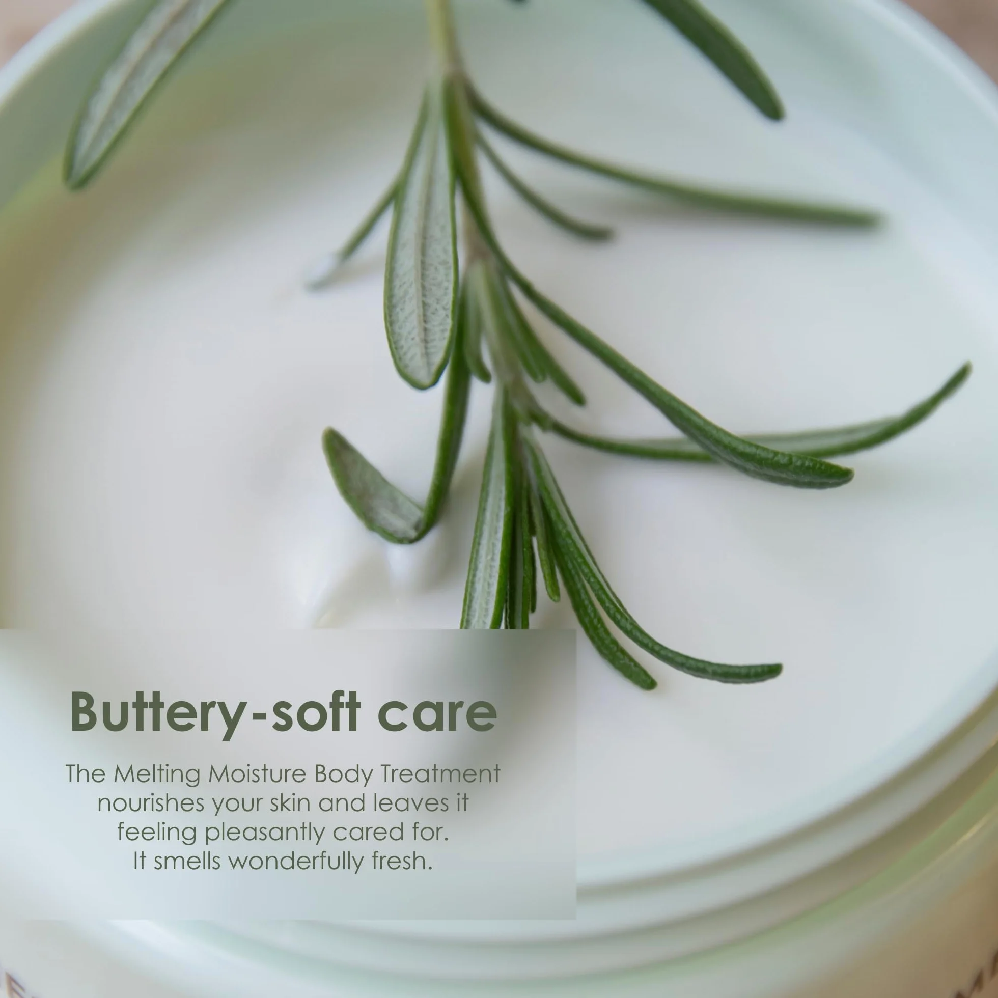 Jean & Len Melting Moisture Body Treatment Rosemary & Ginger, dla pachnących rezultatów pielęgnacji, do skóry normalnej, wysokiej jakości tygiel, pielęgnujące masło do ciała, bez parabenów i
