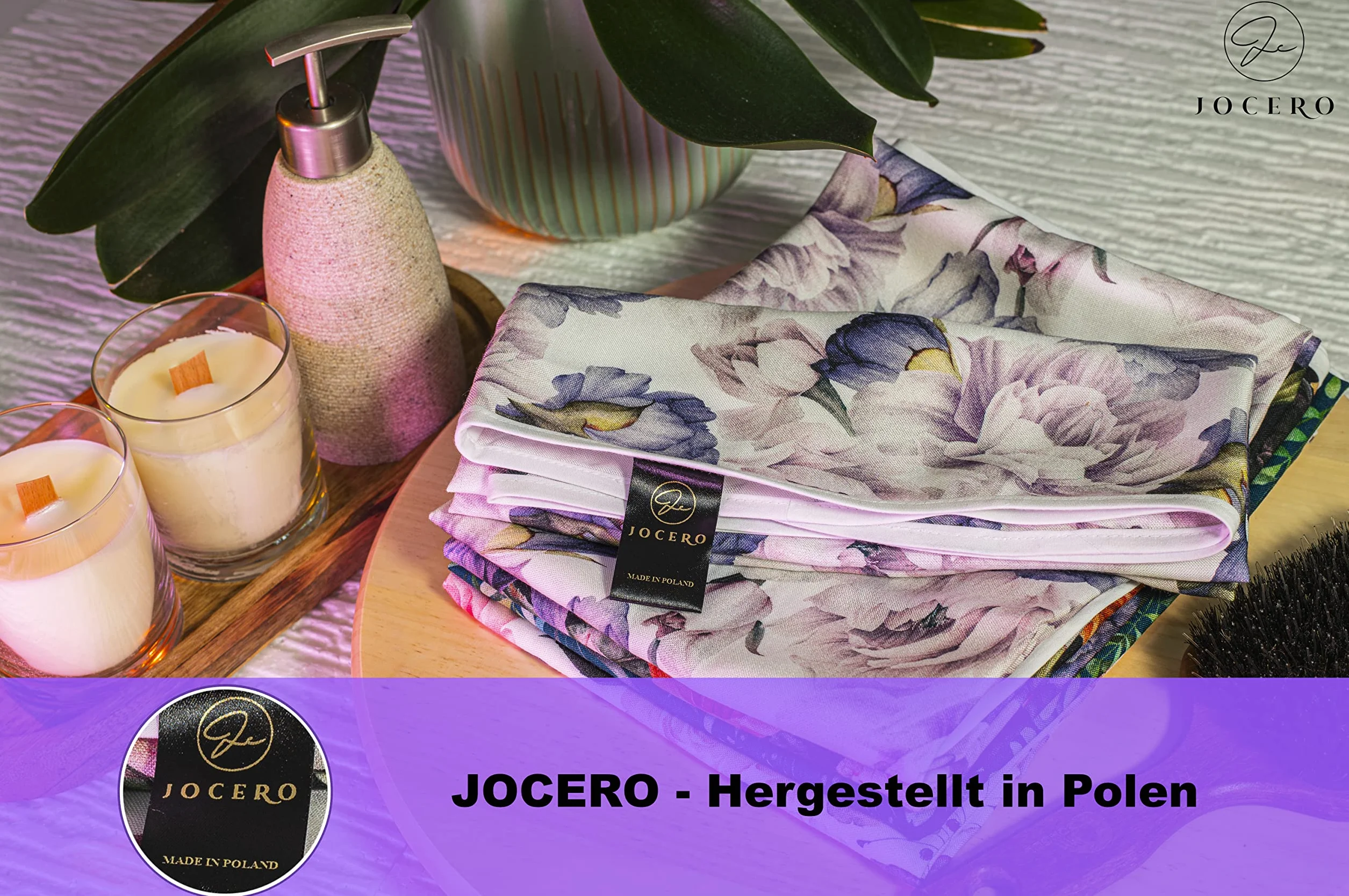 RĘCZNIK do włosów z wiskozy bambusowej PEONIE 100x78 cm JOCERO, delikatny dla długich, prostych i kręconych włosów, NATURALNY produkt z bambusa, ECO turban, gładka tkanina 100% wiskoza bambusowa
