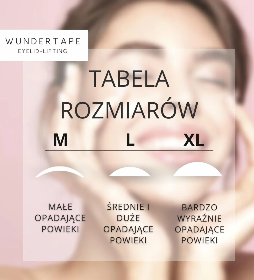 Wundertape naklejki korygujące opadające powieki (240 sztuk, rozmiar M), do podniesienia powiek bez zabiegu operacyjnego (wodoodporne, trzymają się 24 godziny)